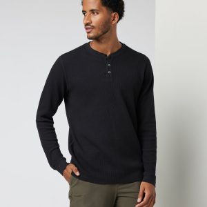 Waffle Henley | Black