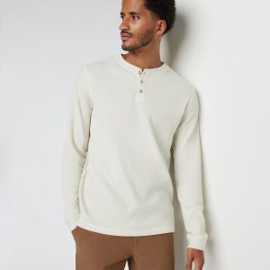 Waffle Henley | Bone