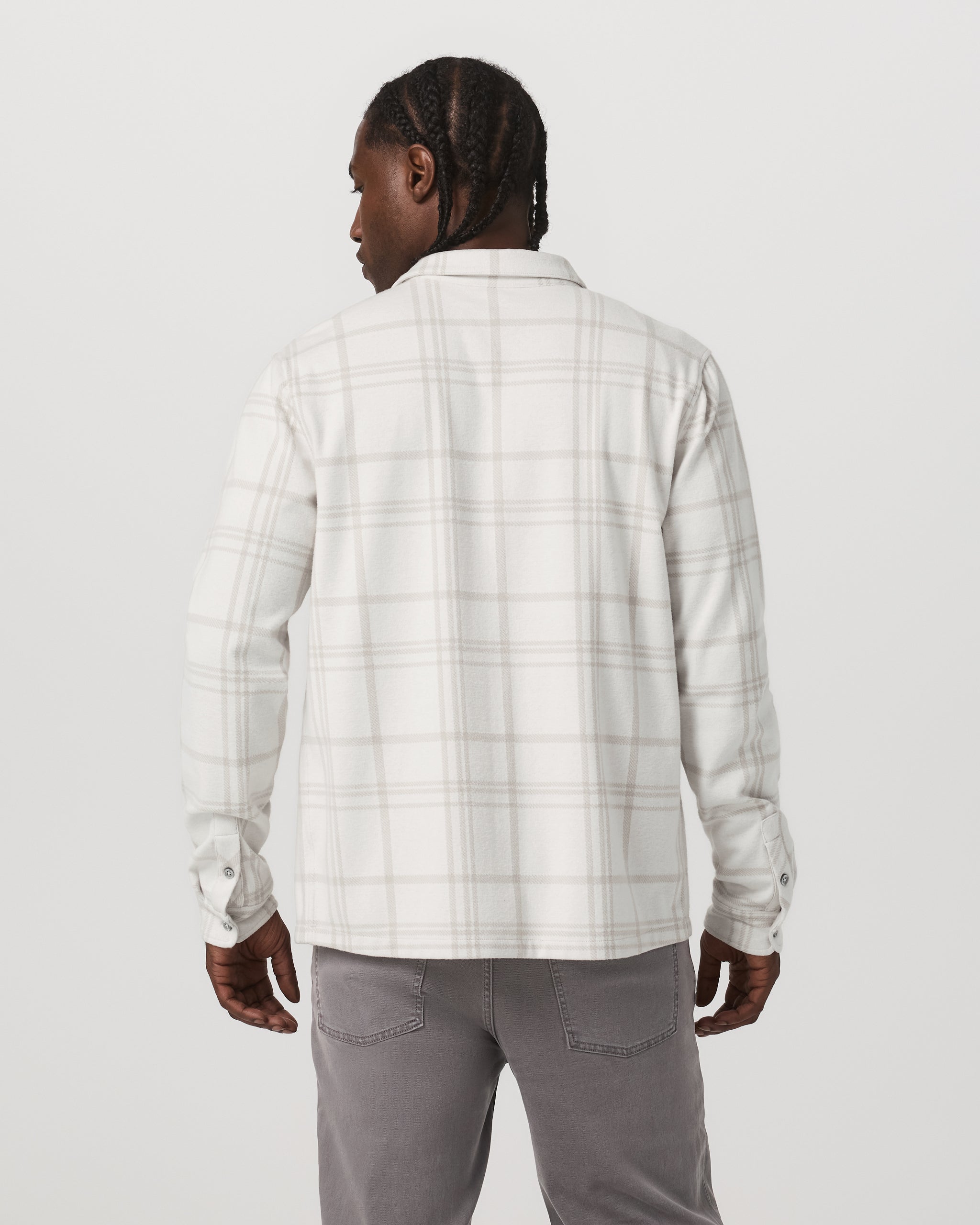 Seaview Plaid Button Down Shirt | Dove - Image 3