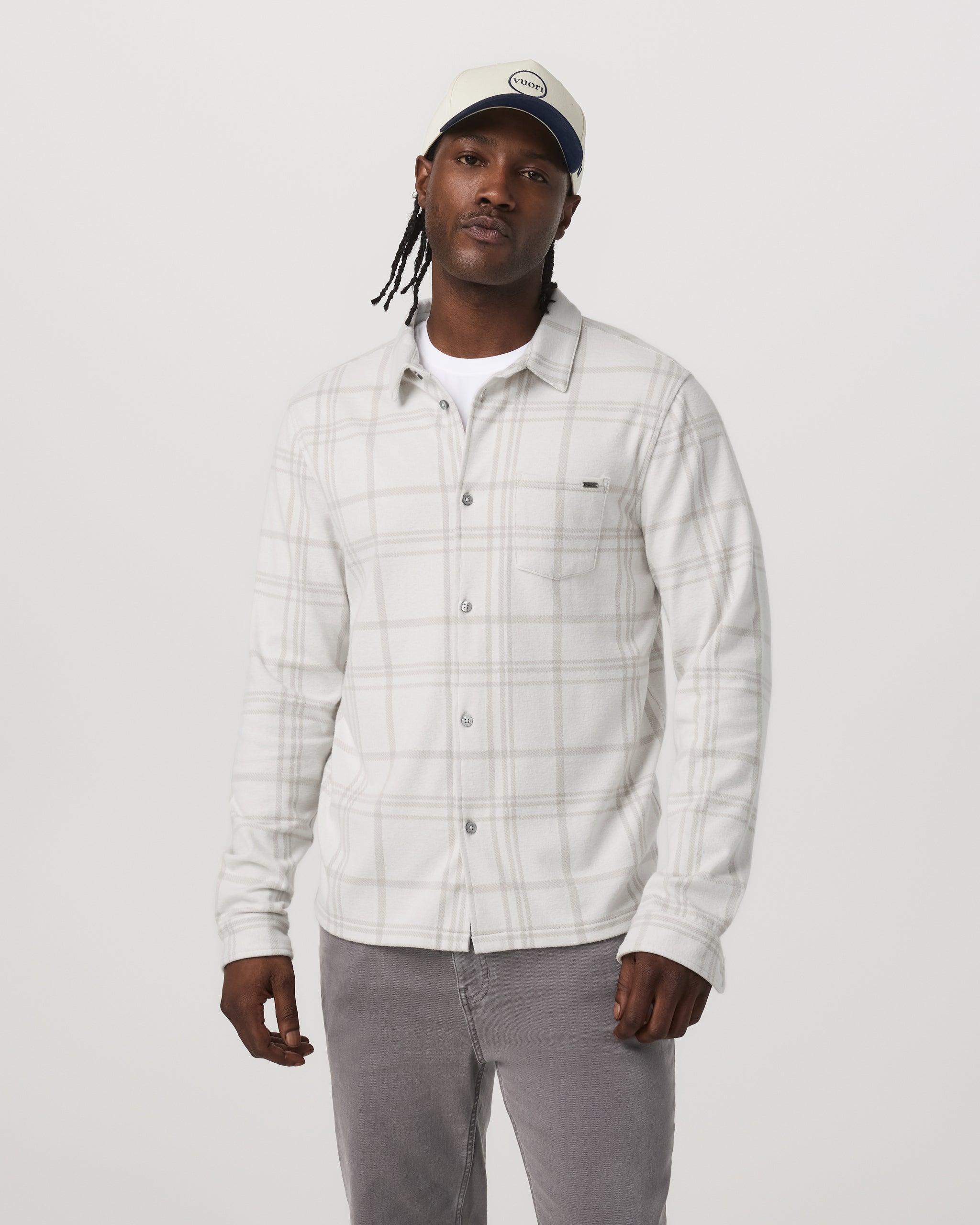 Seaview Plaid Button Down Shirt | Dove - Image 2