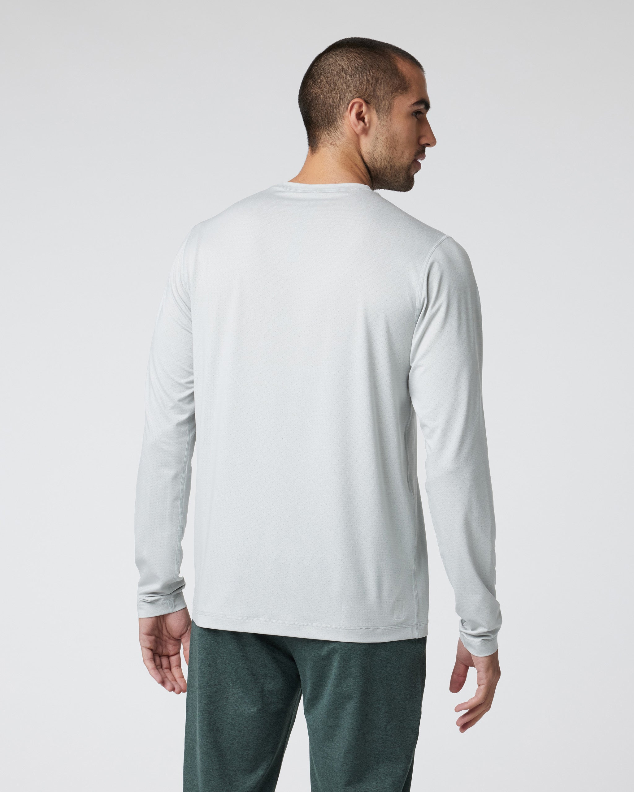 Long Sleeve Tradewind Performance Tee 2.0 | Sky Grey Heather - Image 3
