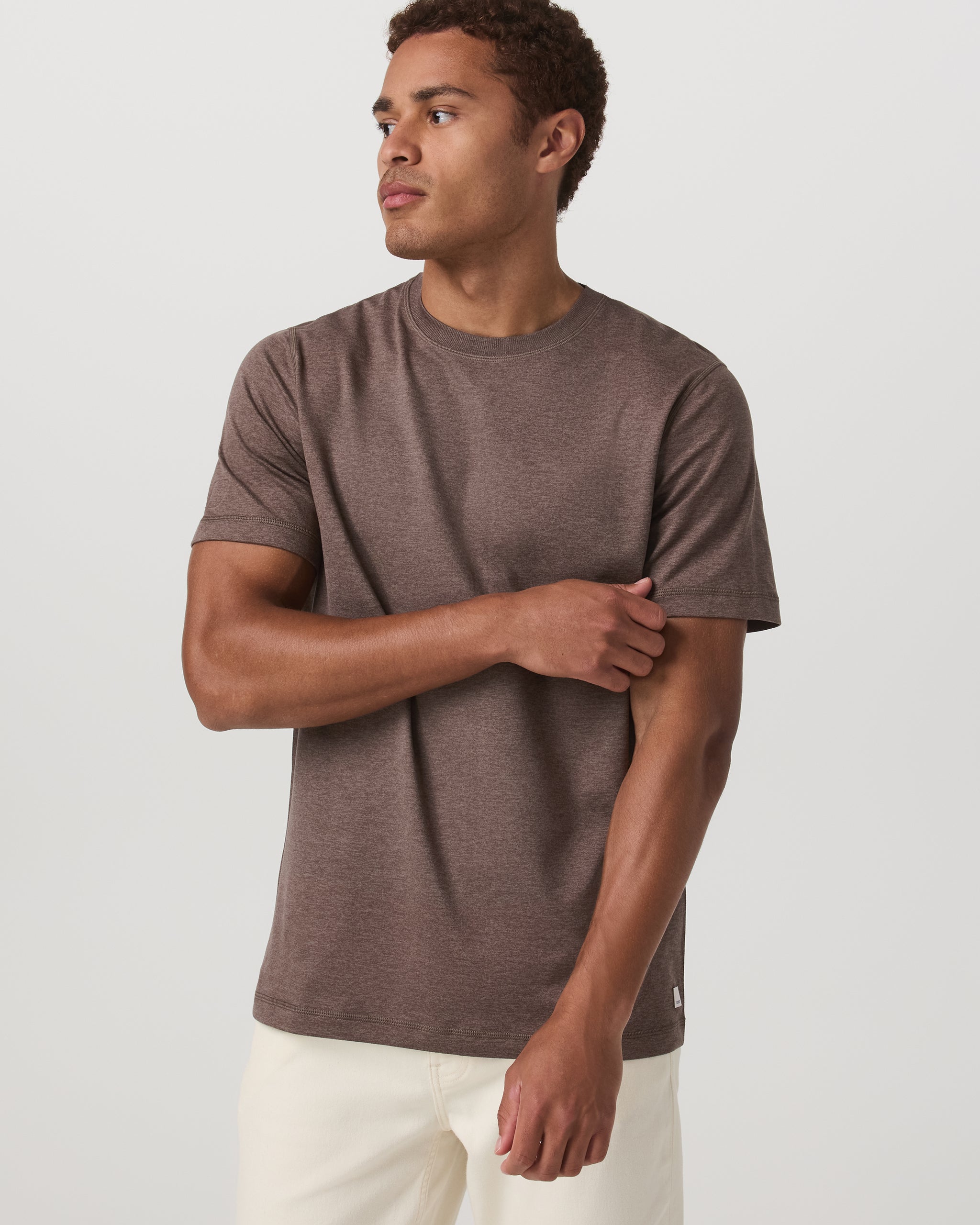 Short Sleeve Ponto Performance Tee | Elm Heather
