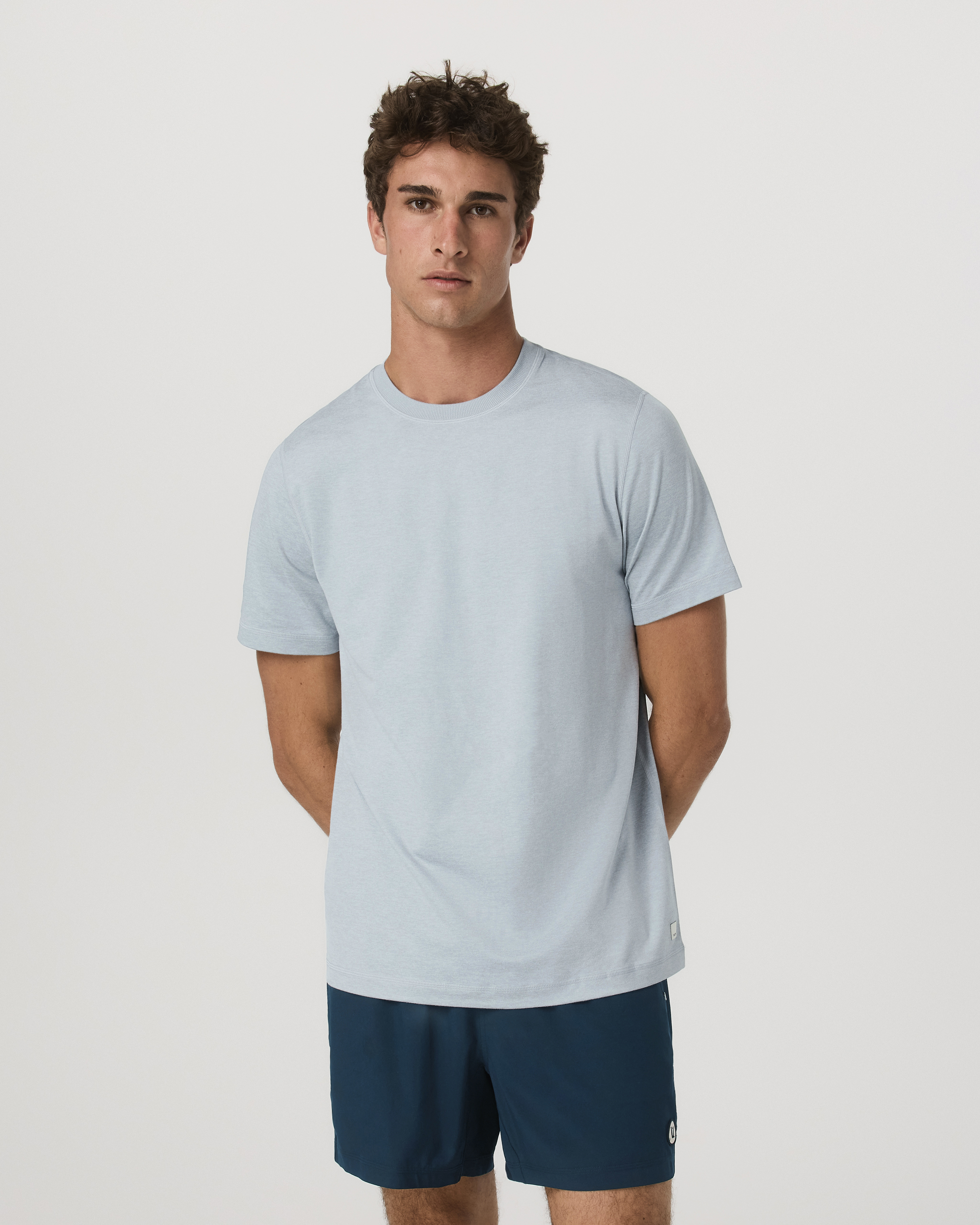 Short Sleeve Ponto Performance Tee | Harbor Grey Heather - Image 5
