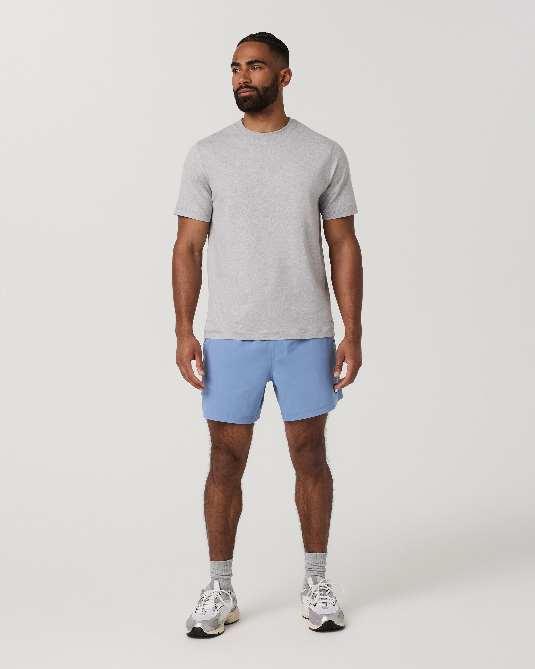 Short Sleeve Ponto Performance Tee | Light Heather Grey - Image 5