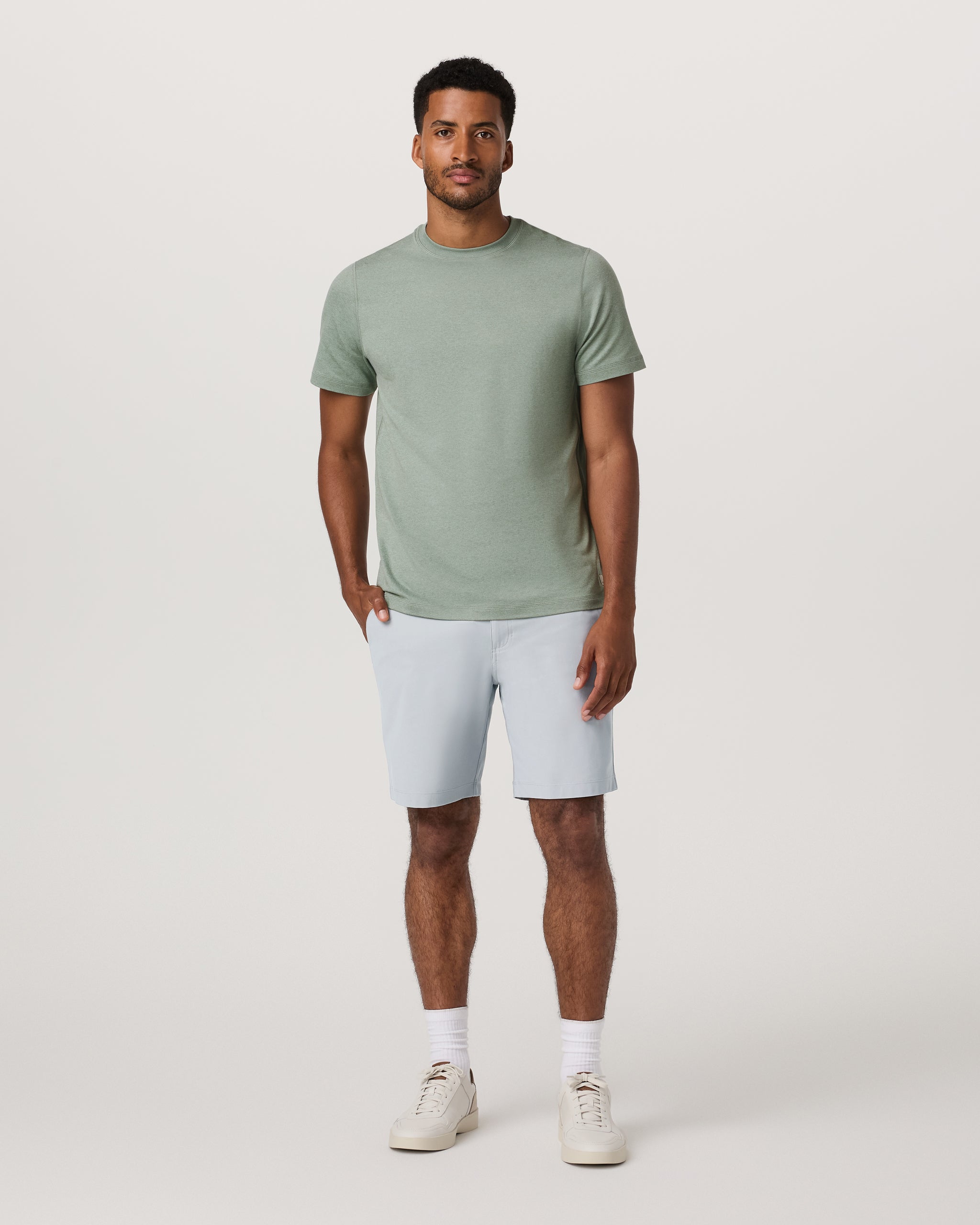 Short Sleeve Ponto Performance Tee | Thyme Heather - Image 4