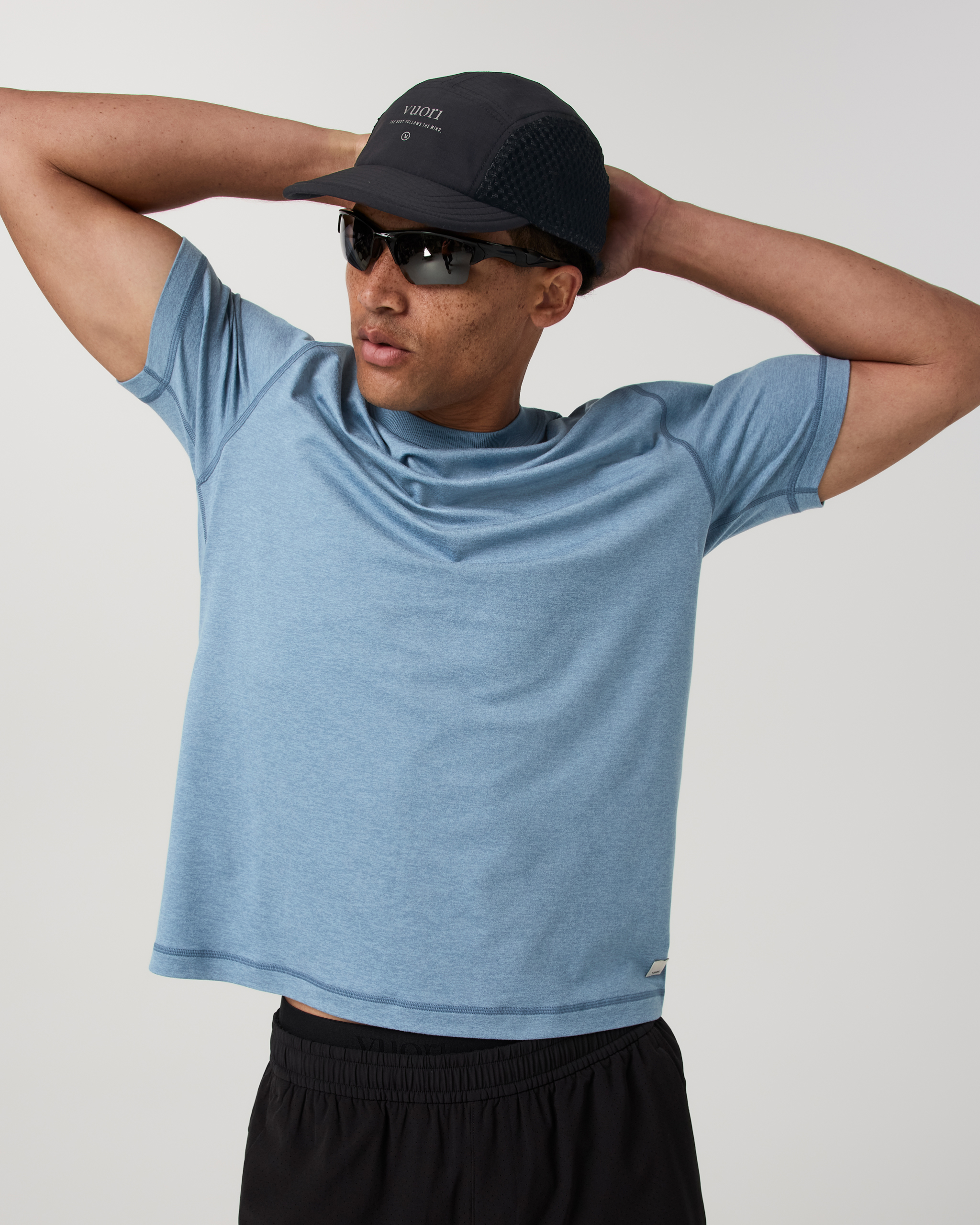 Short Sleeve Ponto Performance Tee | Salty Air Heather - Image 5