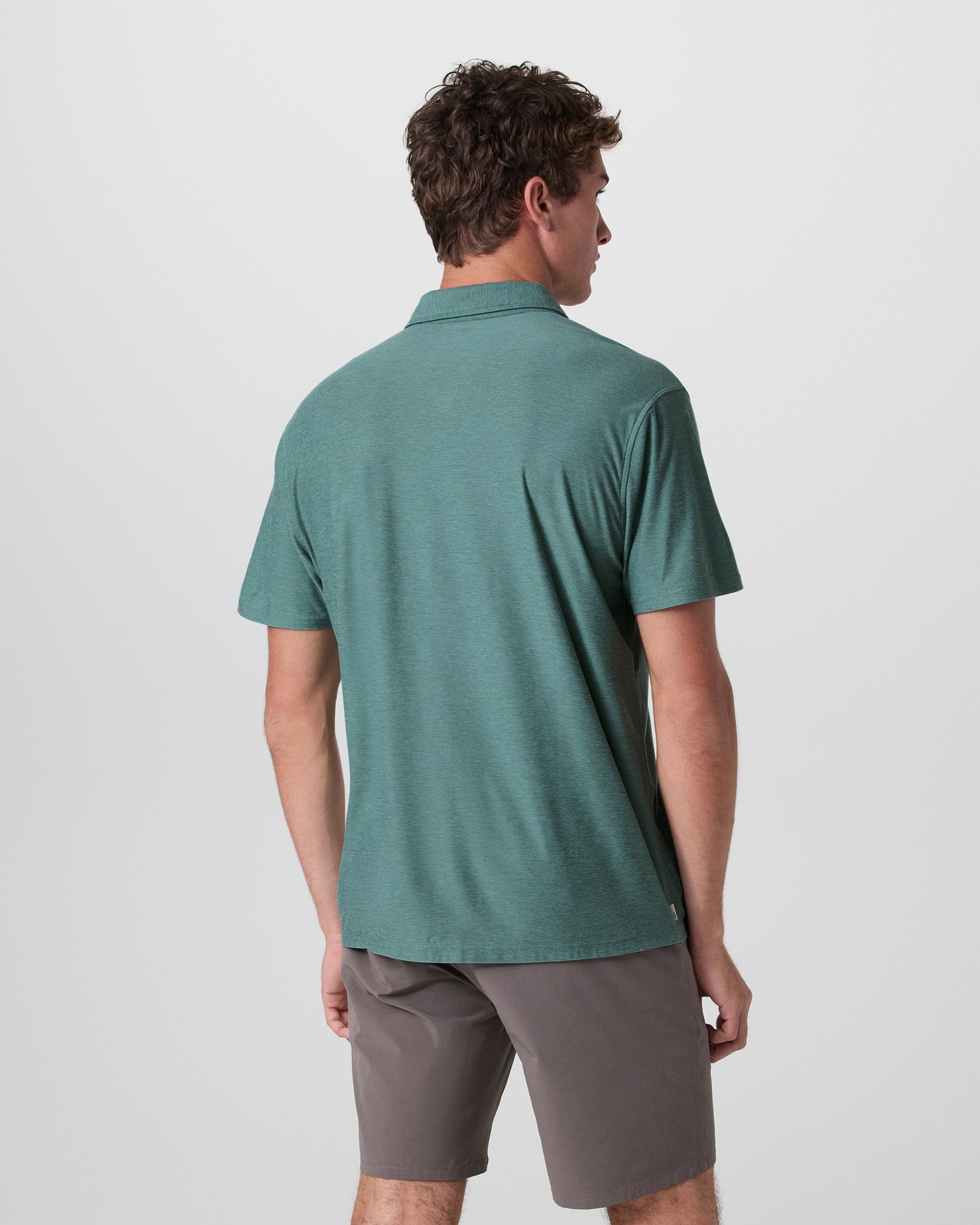 Short Sleeve Strato Button Down | Bluegrass Heather - Image 3