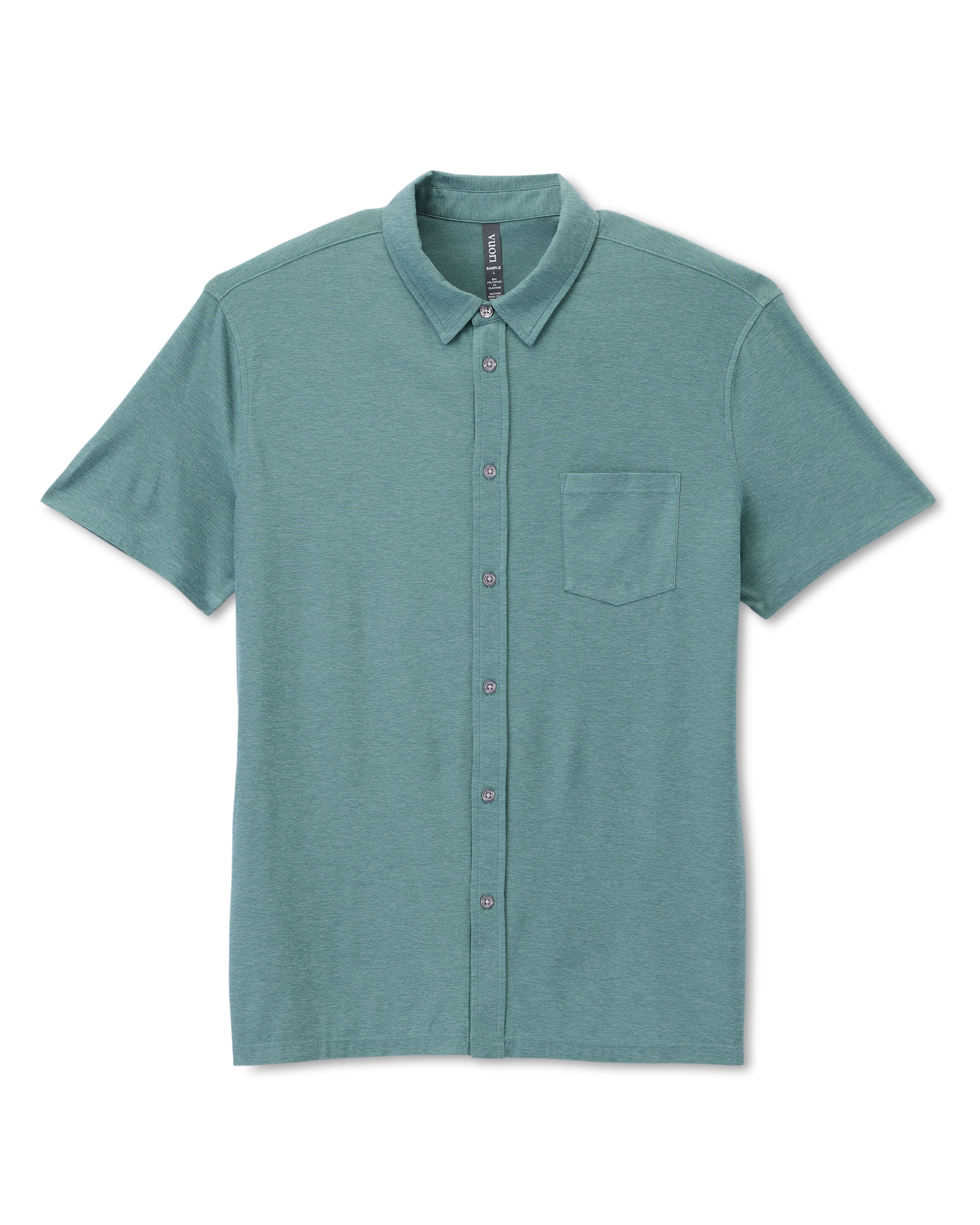 Short Sleeve Strato Button Down | Bluegrass Heather - Image 4