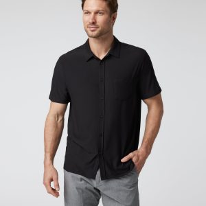 Short Sleeve Strato Button Down | Black