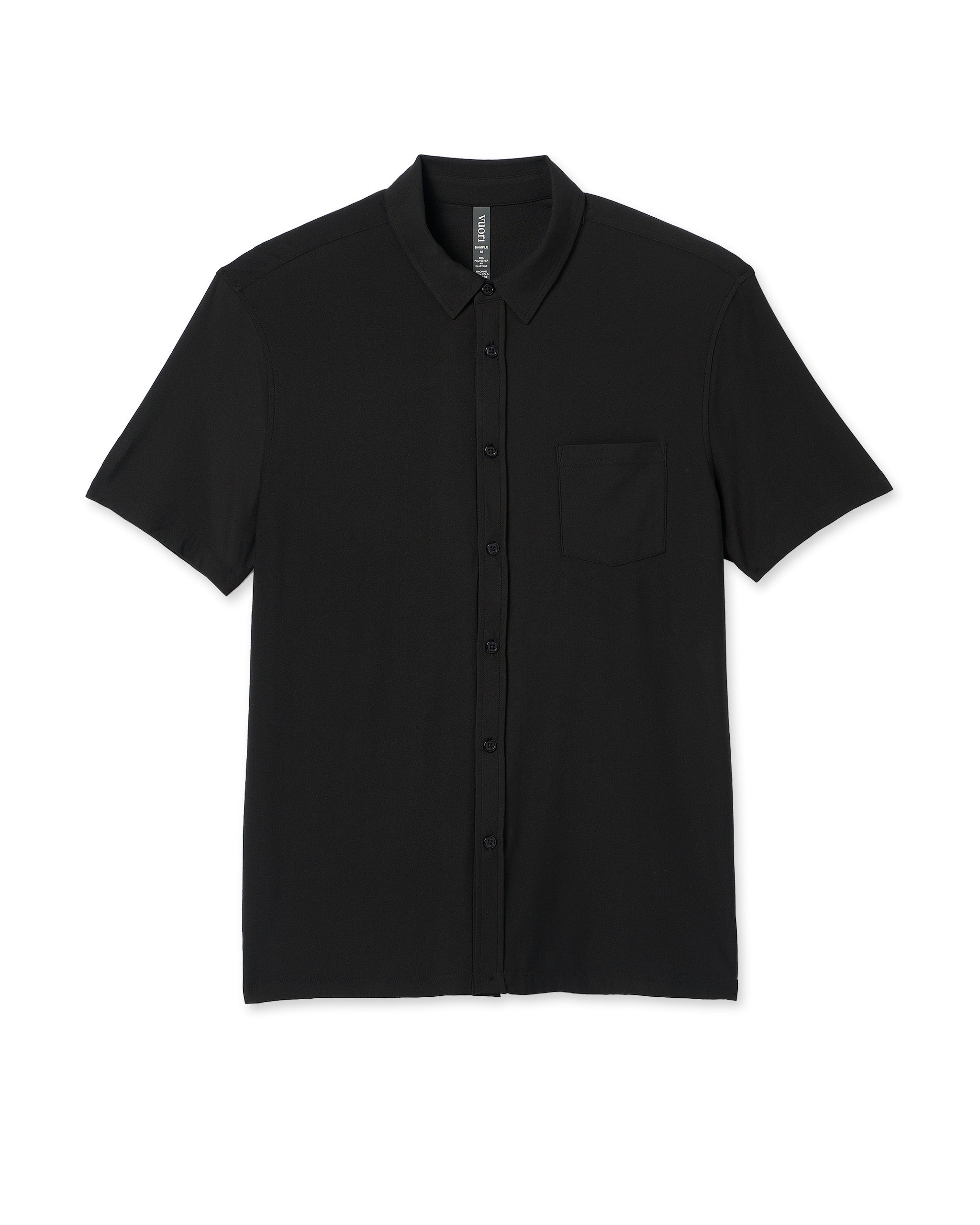 Short Sleeve Strato Button Down | Black - Image 4