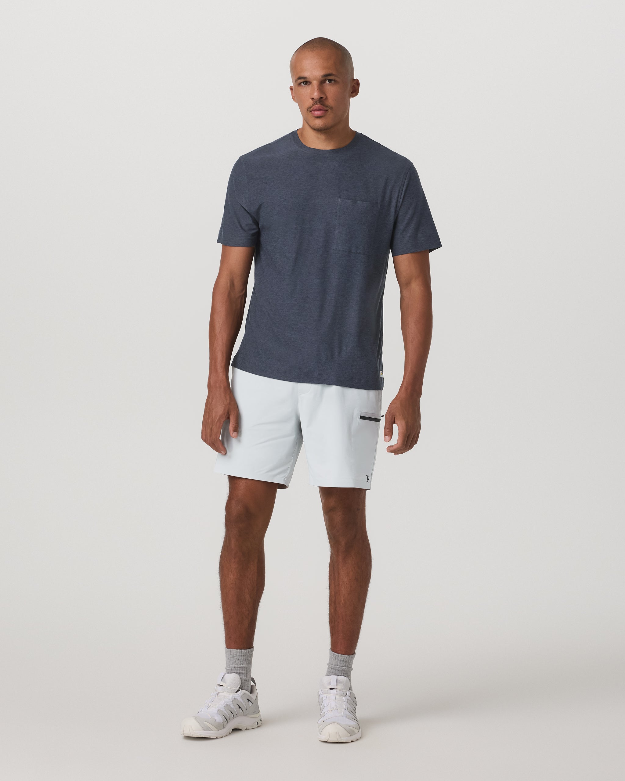Short Sleeve Strato Pocket Tee - Relaxed Fit | Dark Azure Heather - Image 4
