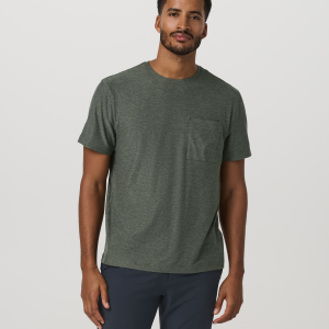 Short Sleeve Strato Pocket Tee - Relaxed Fit | River Rock Heather