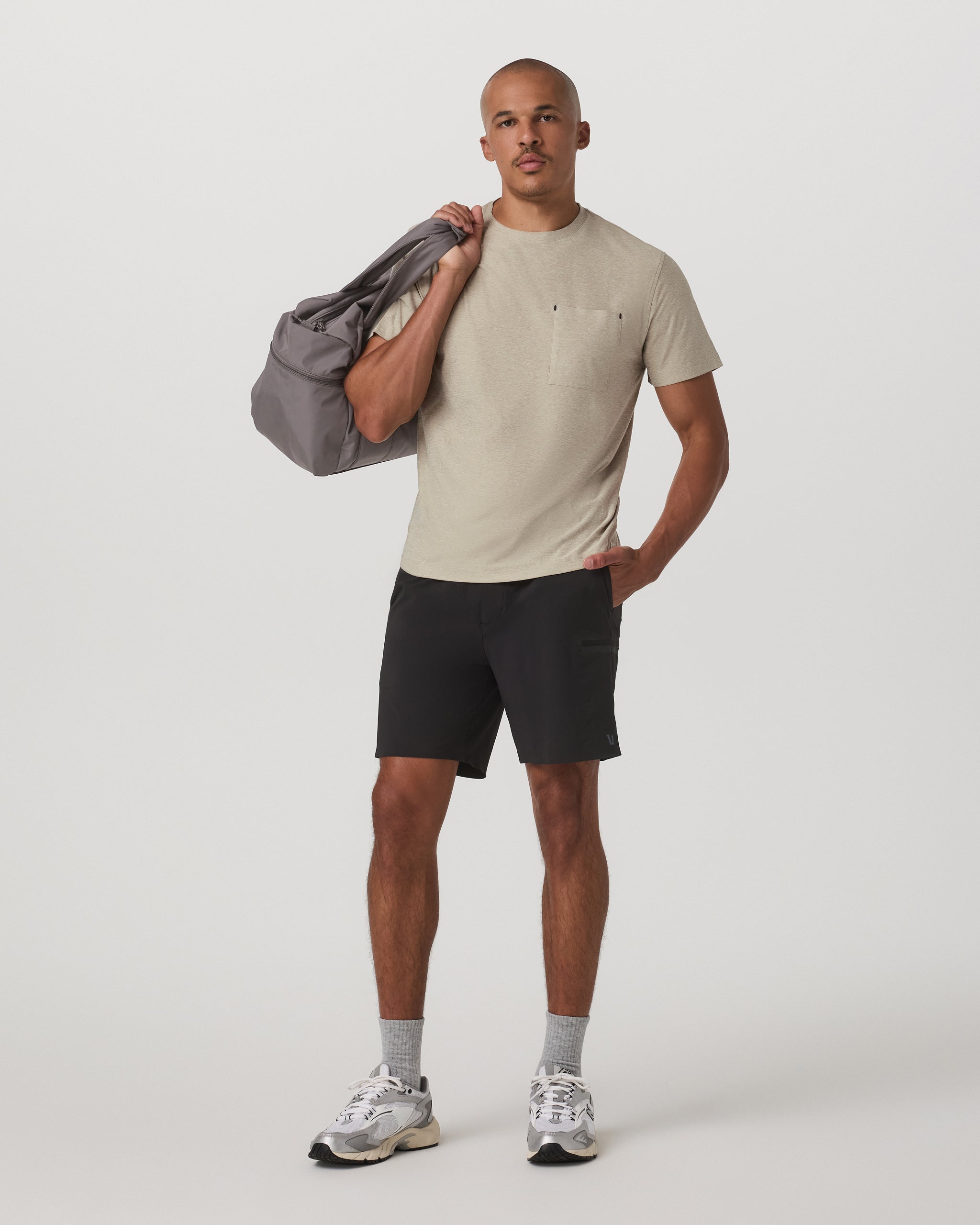 Short Sleeve Strato Pocket Tee - Relaxed Fit | Truffle Heather - Image 4