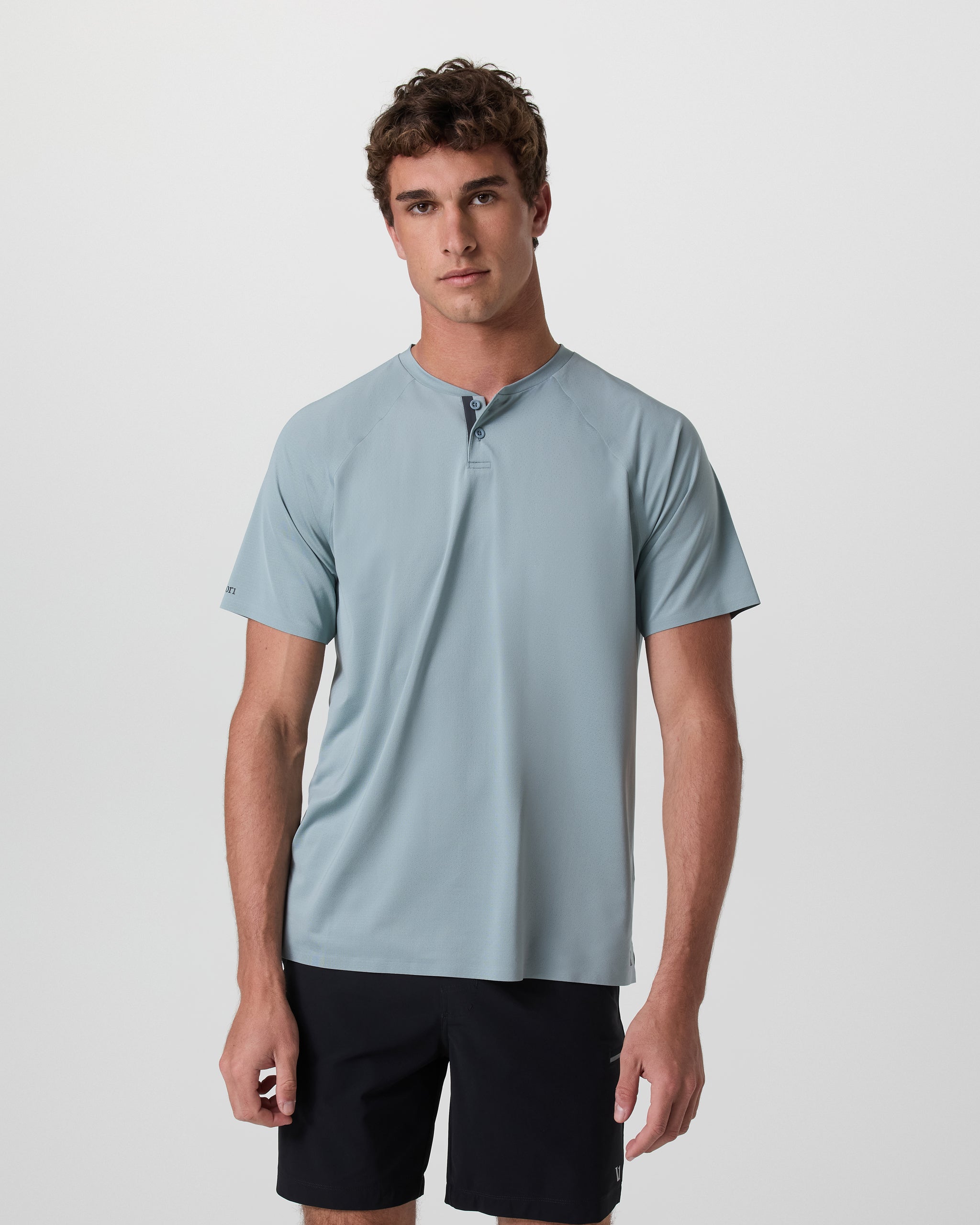 Short Sleeve Viewpoint Henley | Mist - Image 5