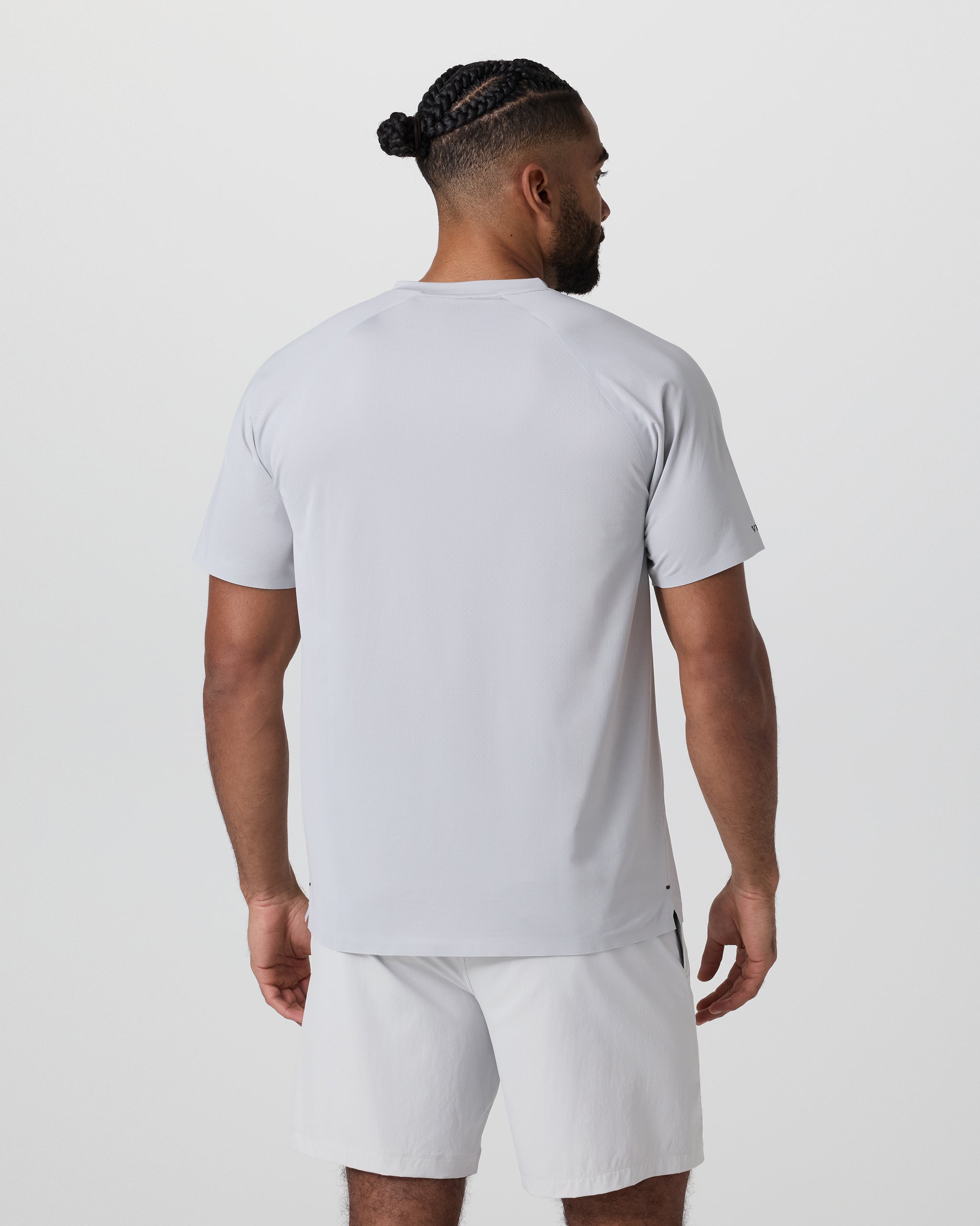 Short Sleeve Viewpoint Henley | Sky Grey - Image 3