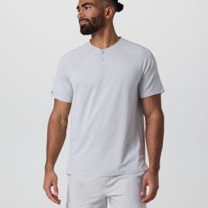 Short Sleeve Viewpoint Henley | Sky Grey