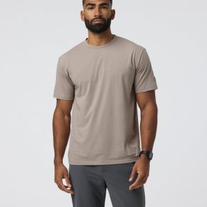 Short Sleeve Feather Tee - Relaxed Fit | Mocha
