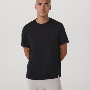 Short Sleeve Merino Wool Tee | Black