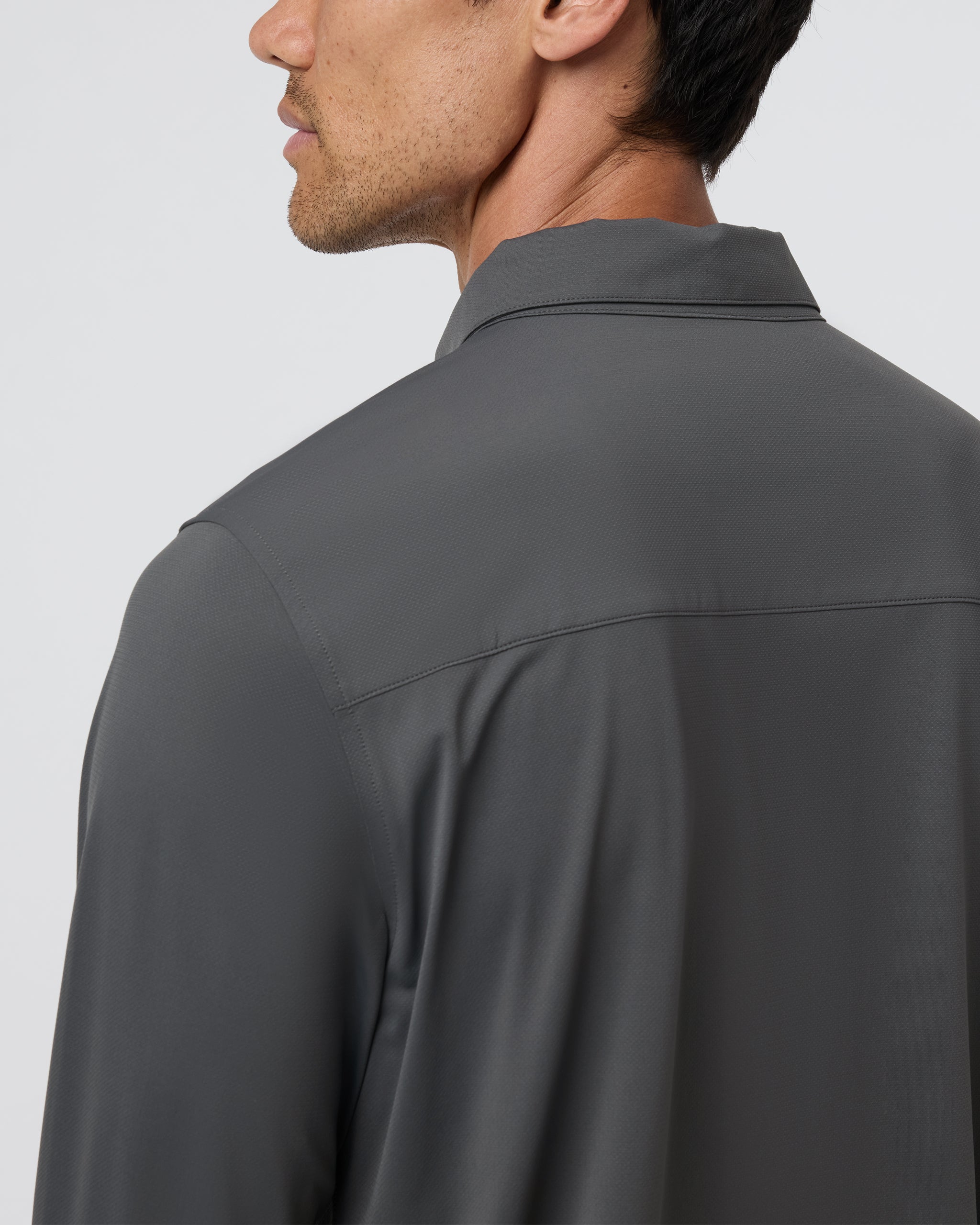 Long Sleeve TravelLite Button Down | Dark Pewter - Image 2