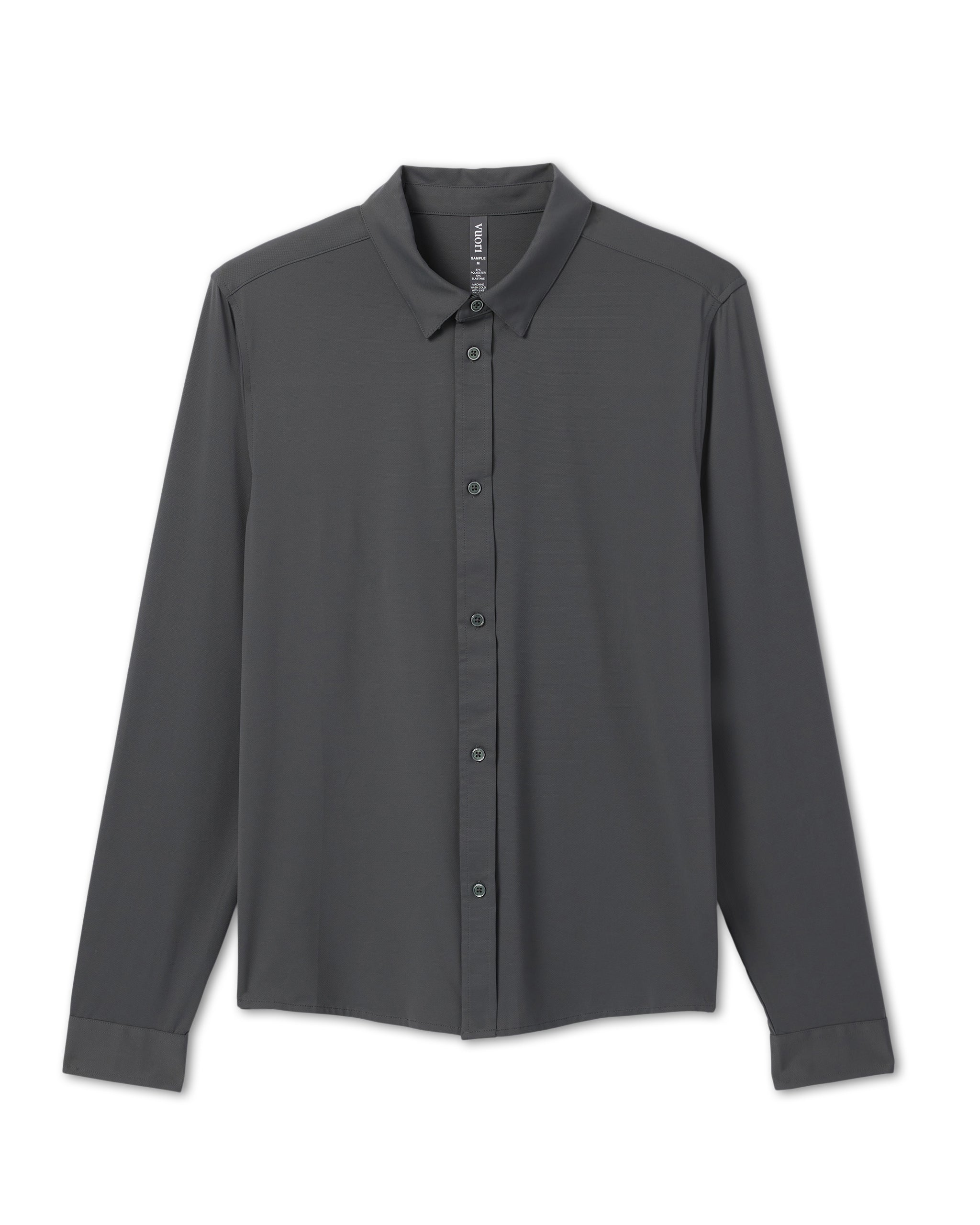 Long Sleeve TravelLite Button Down | Dark Pewter - Image 6