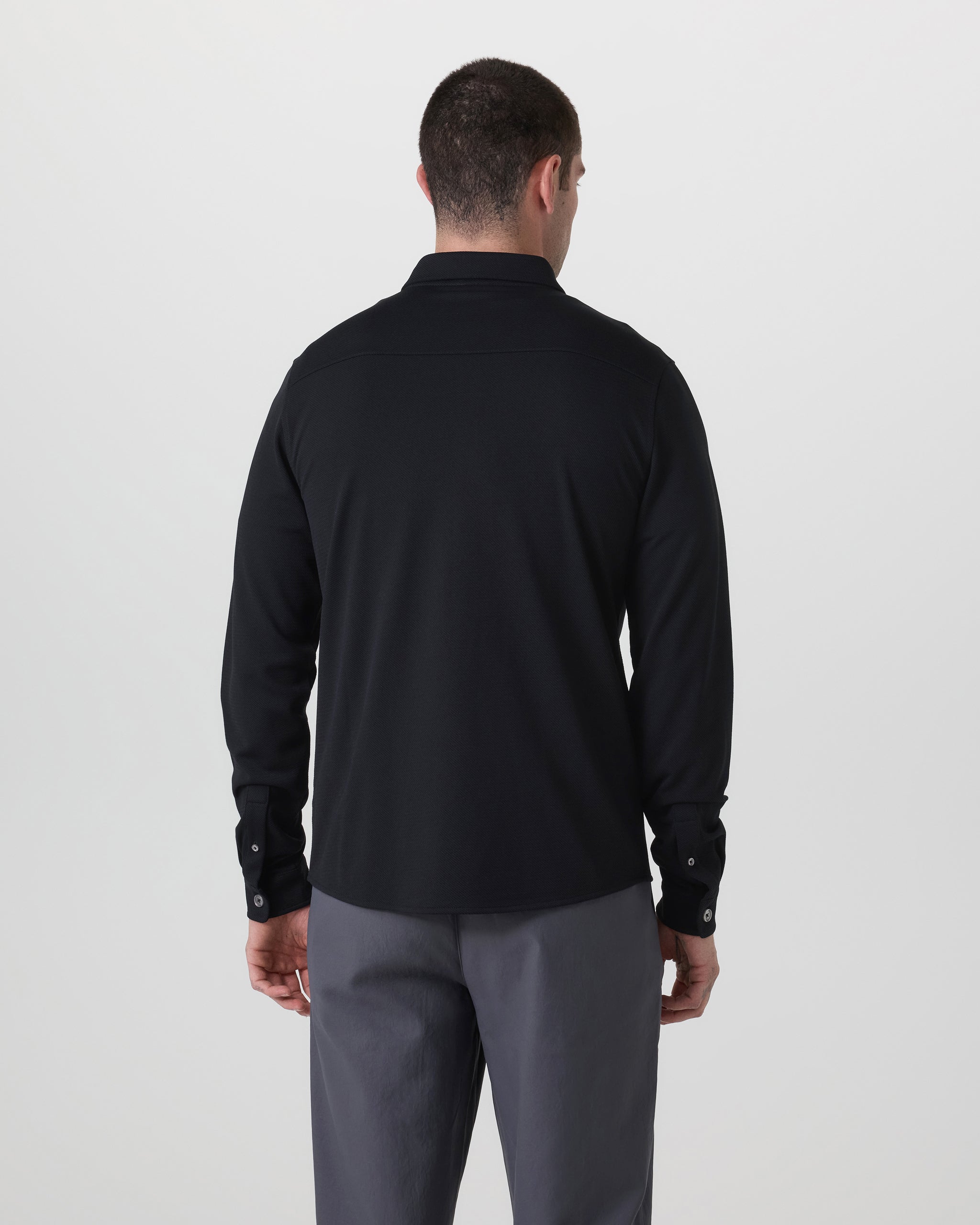 Long Sleeve North Beach Button Down | Black - Image 3