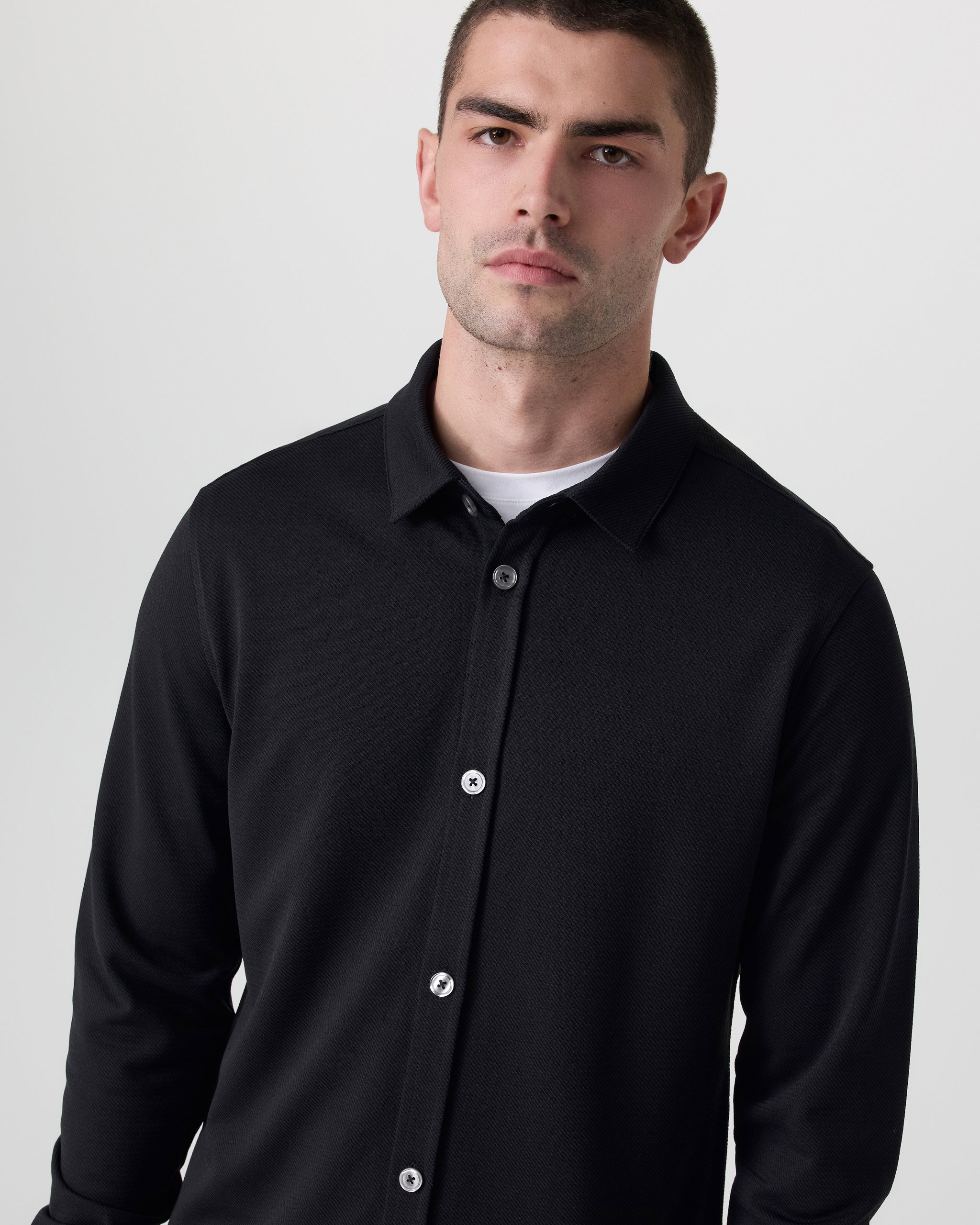 Long Sleeve North Beach Button Down | Black - Image 2