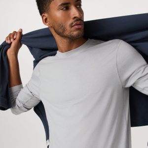 Long Sleeve Ponto Performance Tee | Frost Grey Heather