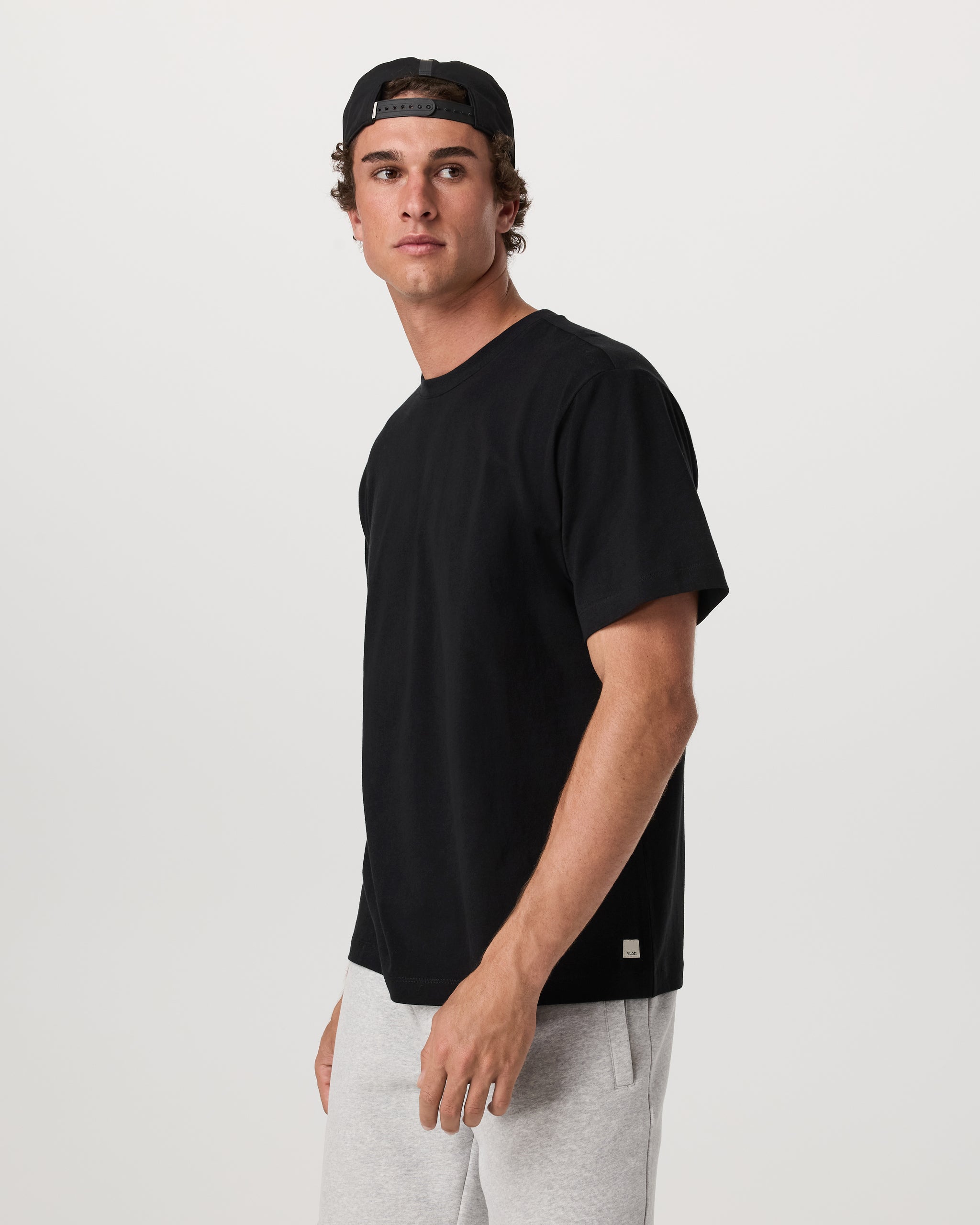 Short Sleeve Vuori Heavyweight Cotton Tee - Relaxed Fit | Black - Image 5
