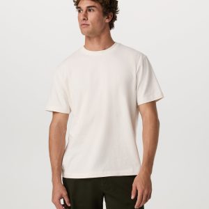 Short Sleeve Vuori Heavyweight Cotton Tee - Relaxed Fit | Ivory