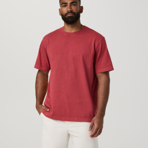 Short Sleeve Vuori Heavyweight Tee - Relaxed Fit | Sour Cherry Garment Dye