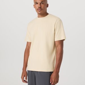 Short Sleeve Vuori Heavyweight Cotton Tee - Relaxed Fit | Sandstone