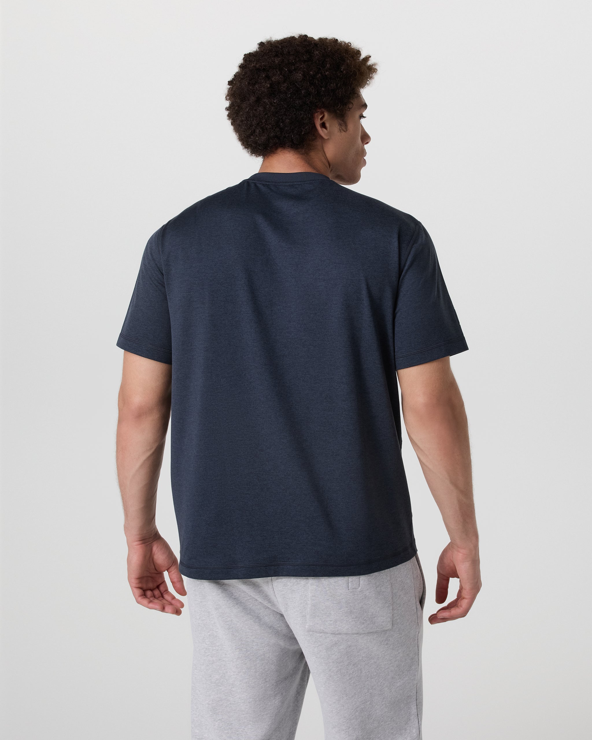 Short Sleeve Ponto Tee - Relaxed Fit | Midnight Heather - Image 4