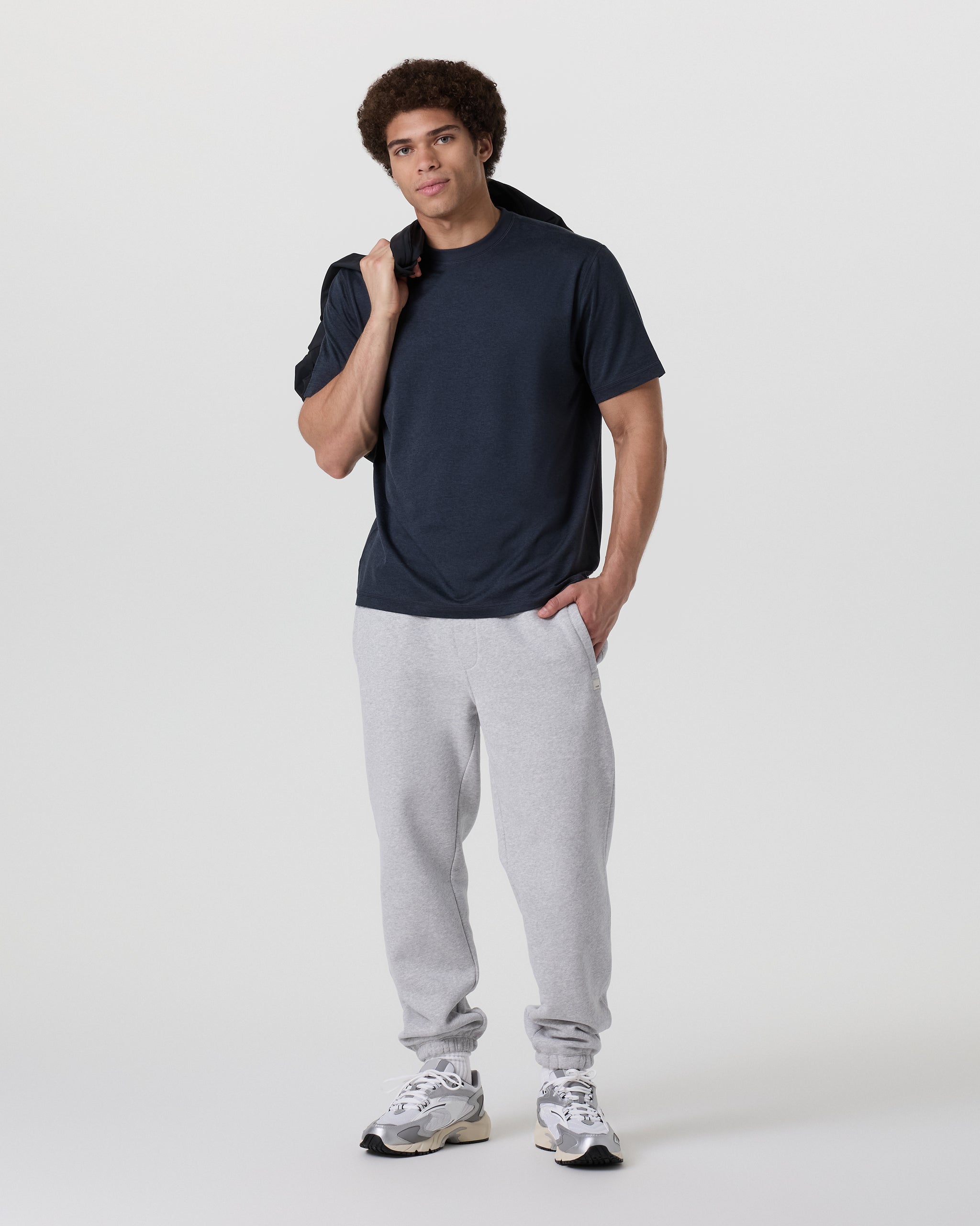 Short Sleeve Ponto Tee - Relaxed Fit | Midnight Heather - Image 3