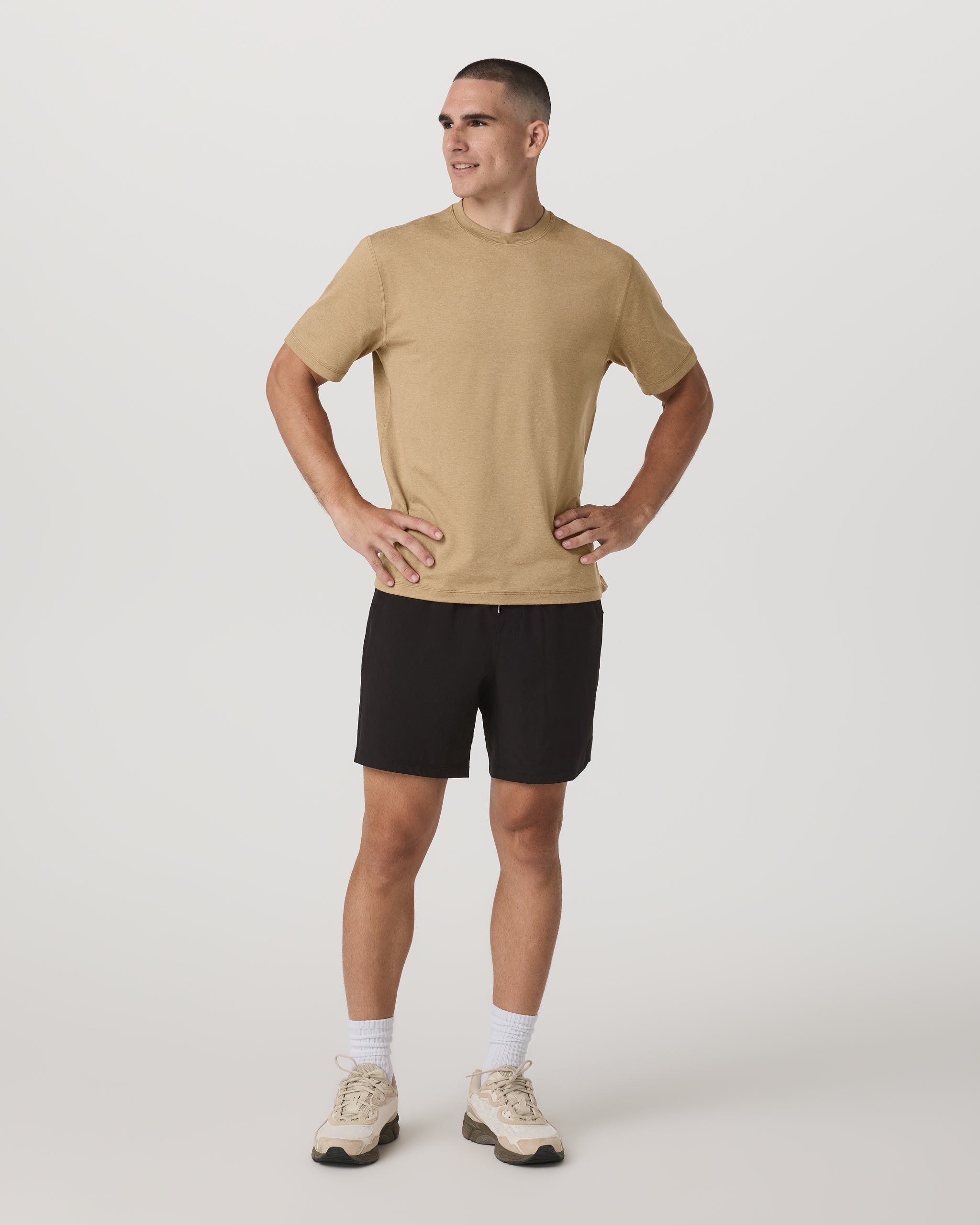 Short Sleeve Ponto Tee - Relaxed Fit | Sungold Heather - Image 4
