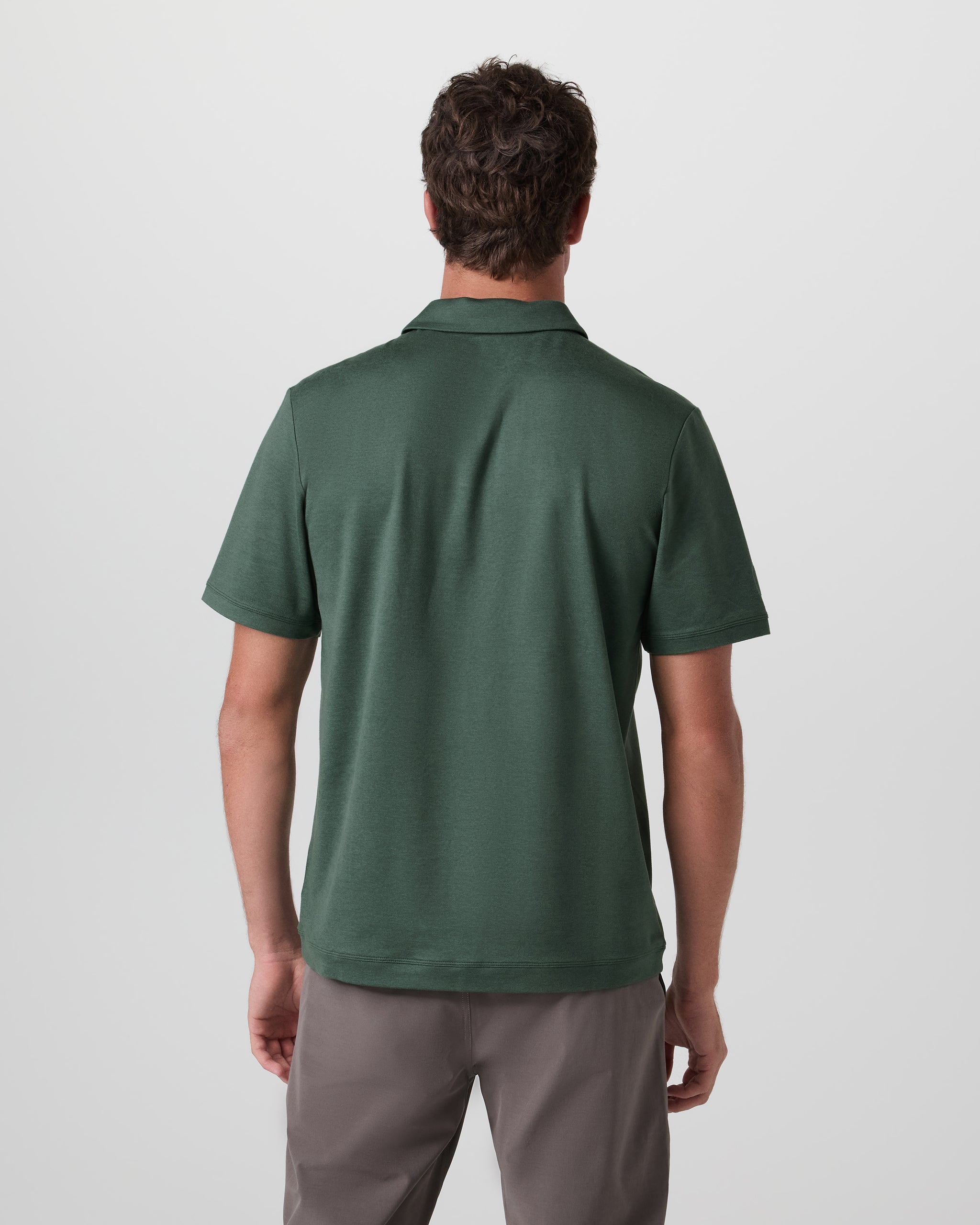 Short Sleeve Ponto Performance Polo | Marsh Heather - Image 3