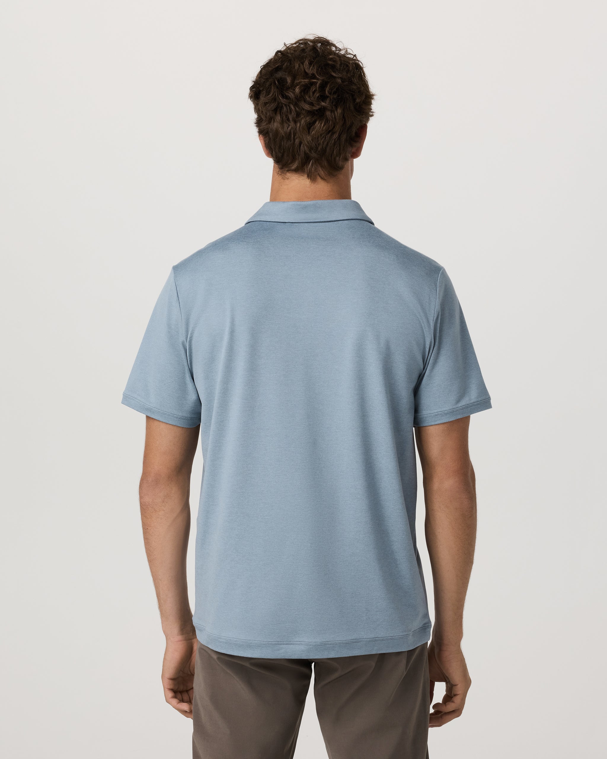 Short Sleeve Ponto Performance Polo | Flint Heather - Image 3