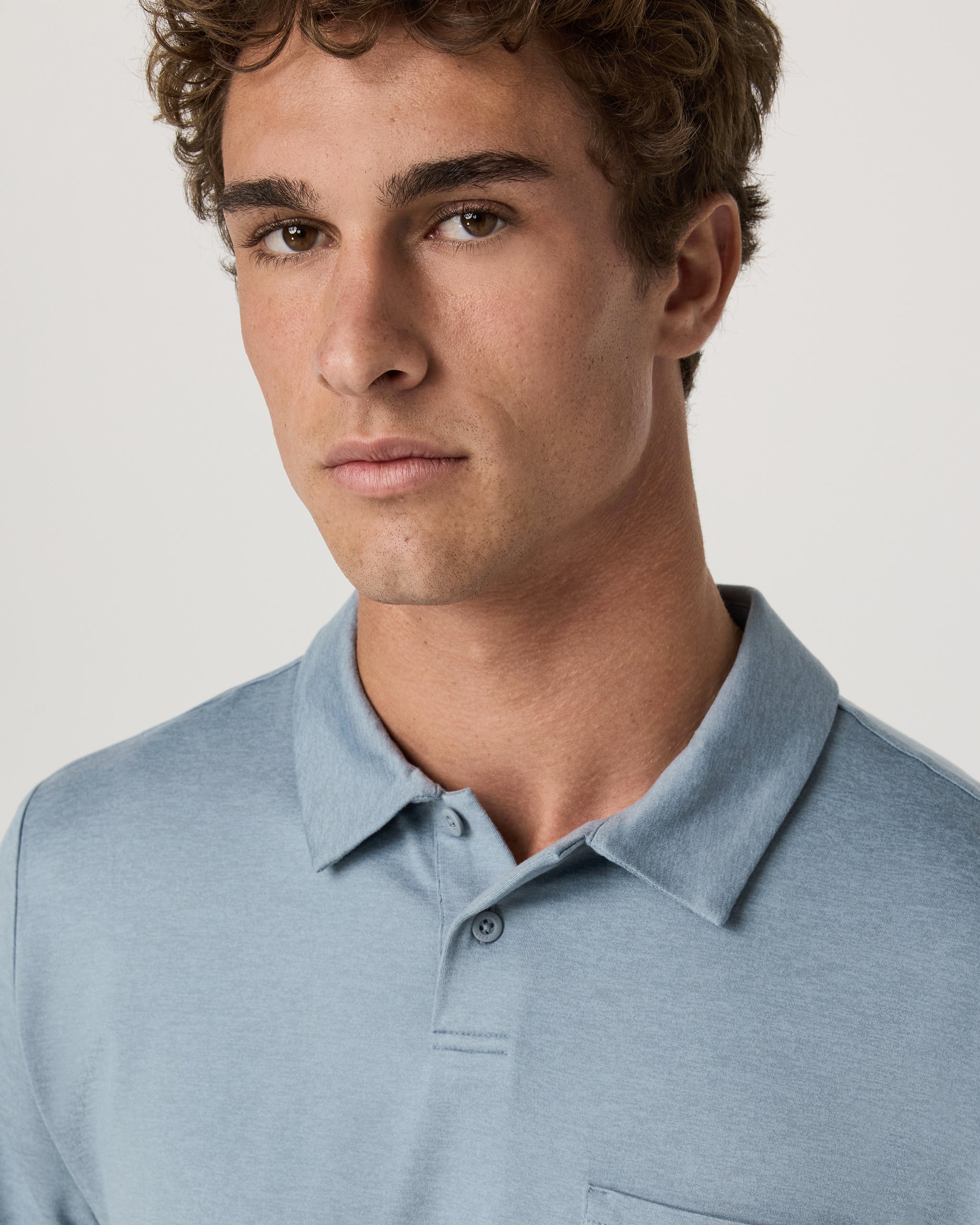 Short Sleeve Ponto Performance Polo | Flint Heather - Image 2