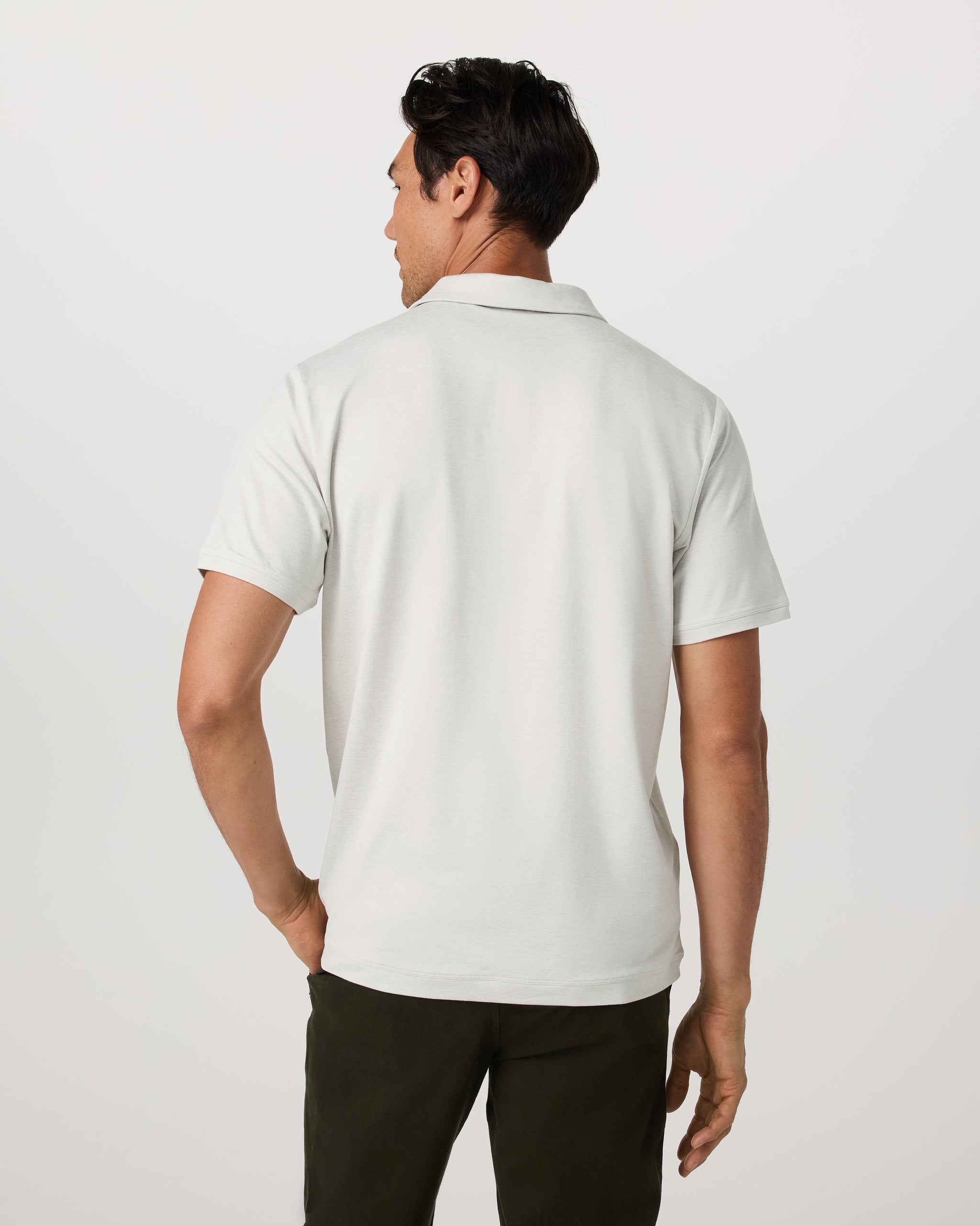 Short Sleeve Ponto Performance Polo | Salt Heather - Image 3