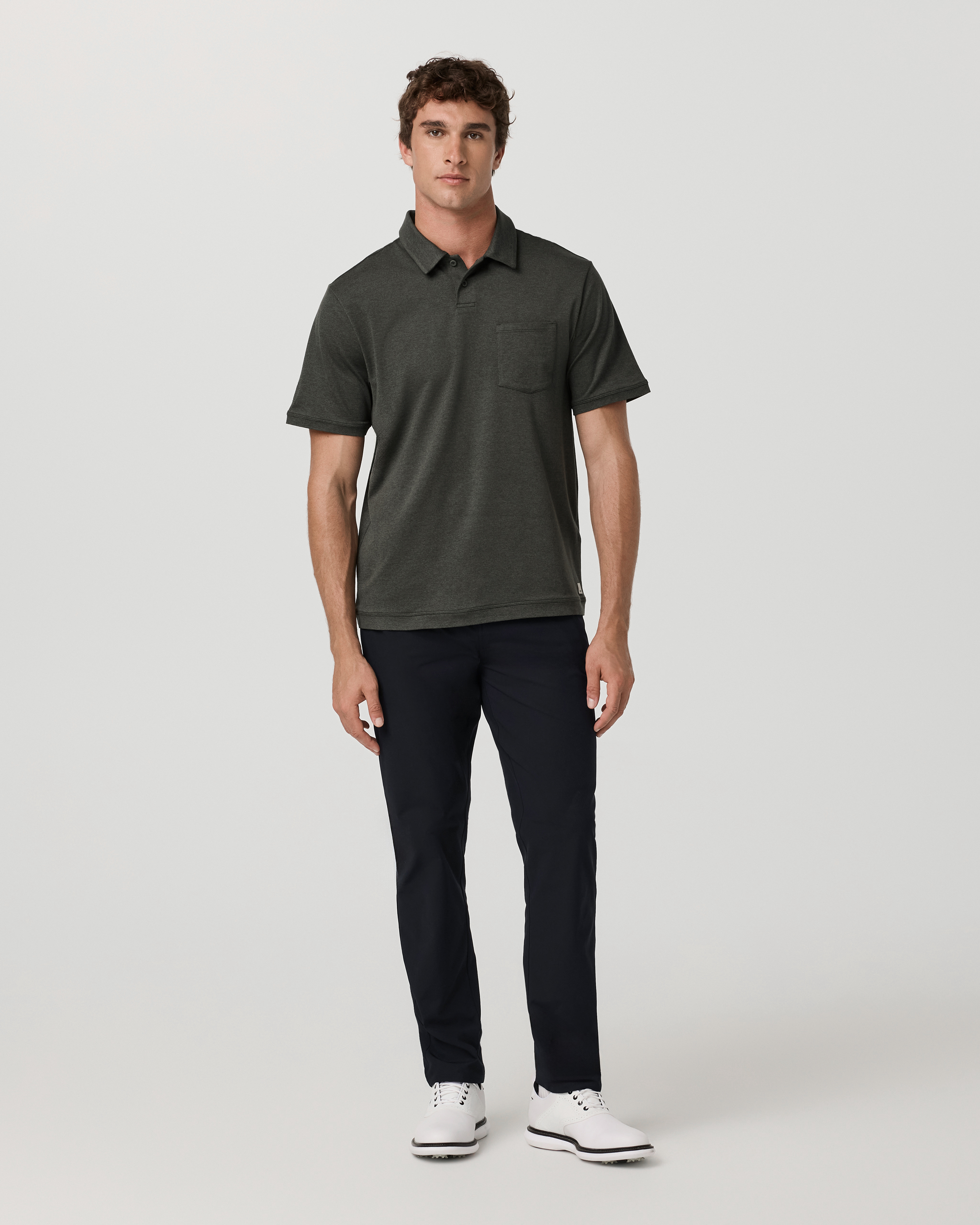 Short Sleeve Ponto Performance Polo | Army Heather - Image 3