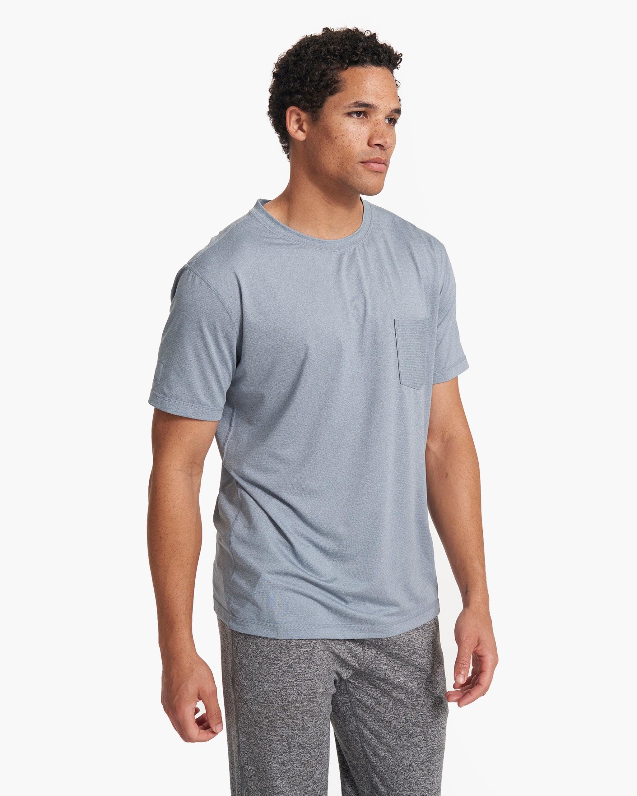 Tradewind Performance Tee | Cloud Heather - Image 3