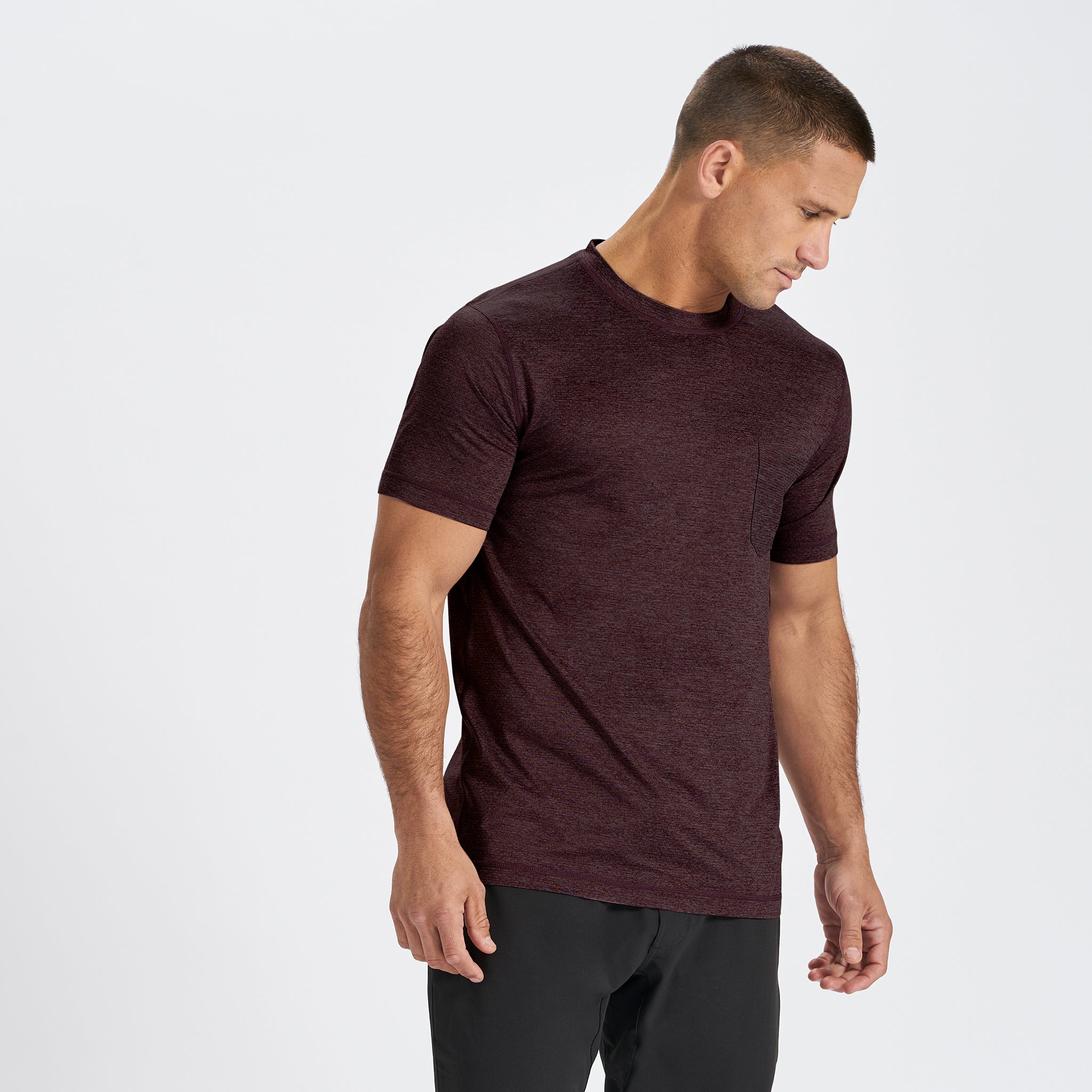 Tradewind Performance Tee | Oxblood Heather - Image 2