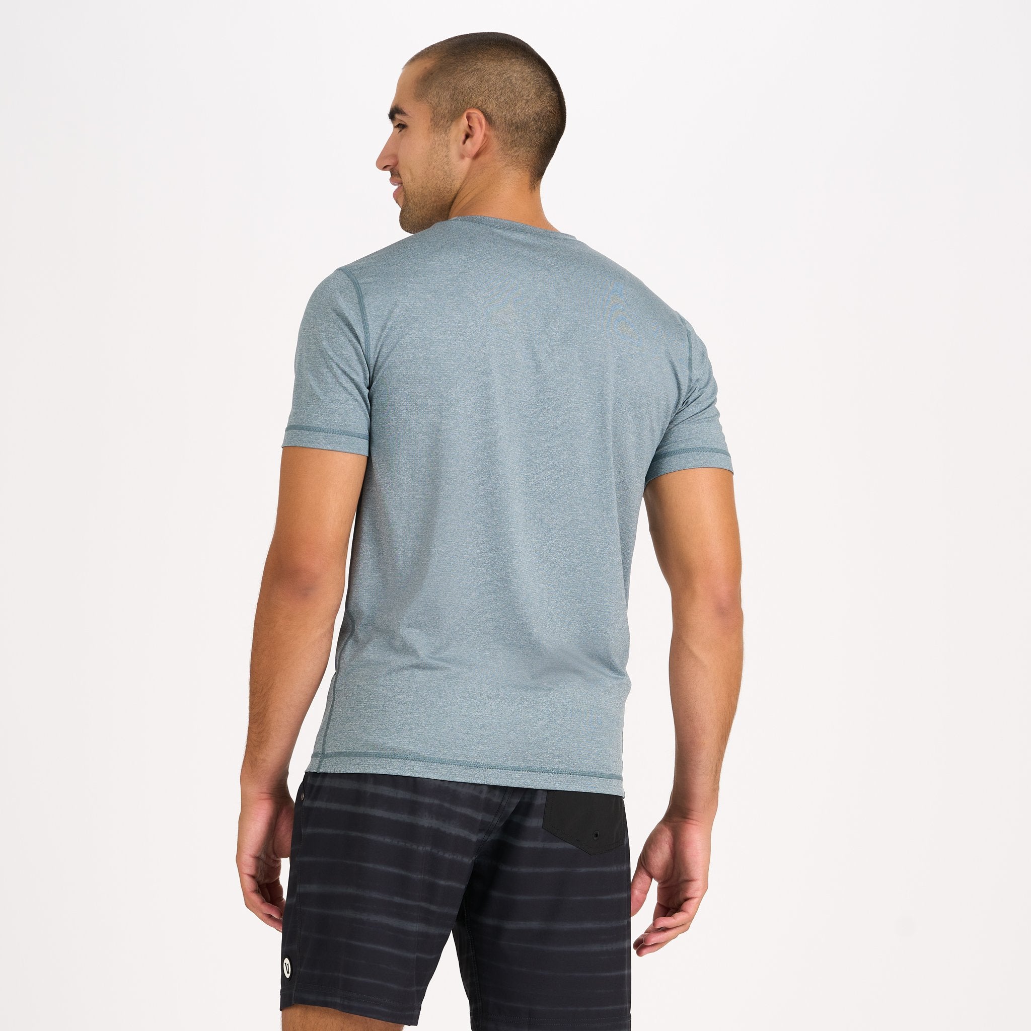 Tradewind Performance Tee | Steel Blue Heather - Image 3