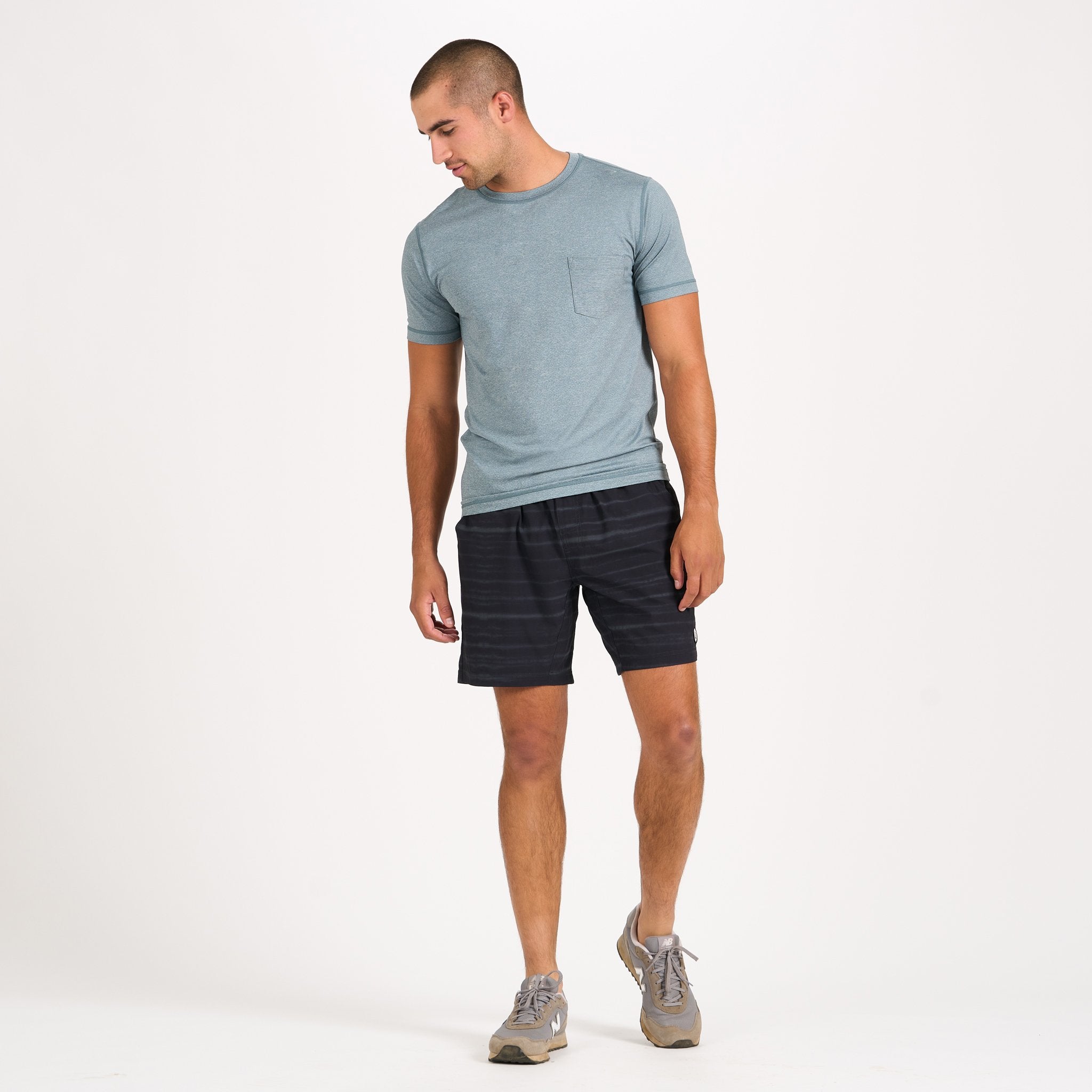 Tradewind Performance Tee | Steel Blue Heather - Image 2