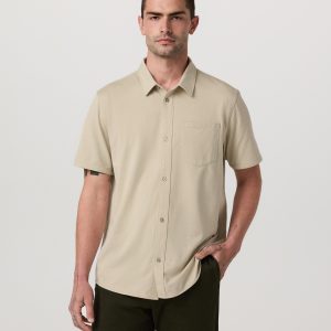 Short Sleeve Knit Oxford Button Down - Classic Fit | Trench