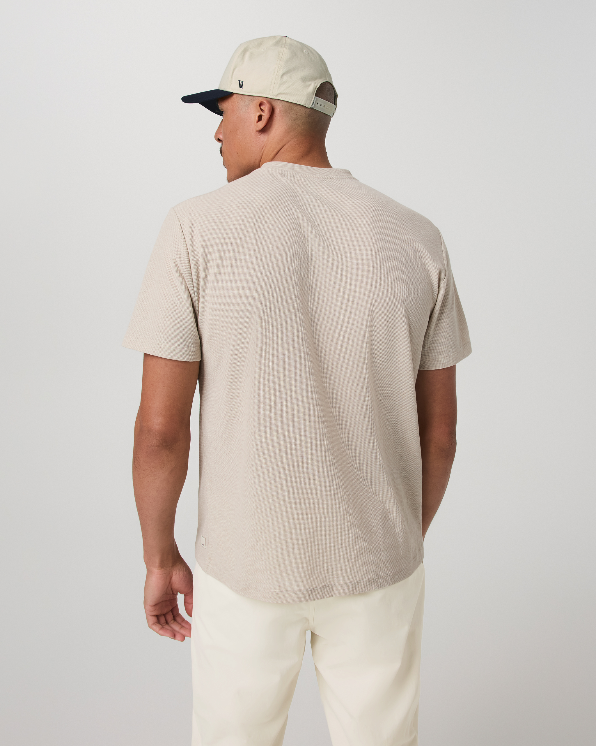 Short Sleeve Micro Waffle Tee - Relaxed Fit | Desert Heather - Image 4