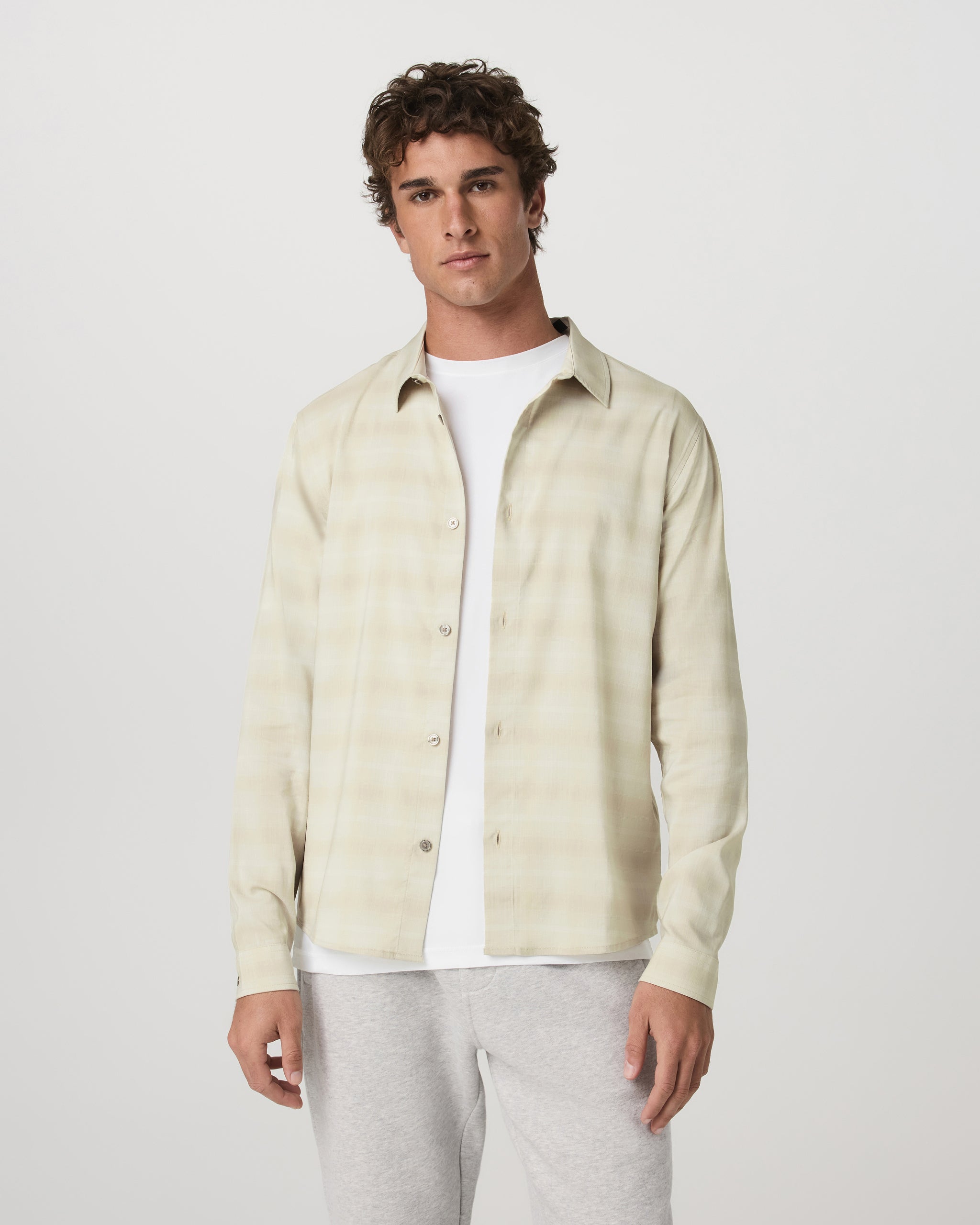 Long Sleeve Plaid Button Down Shirt | Sandalwood