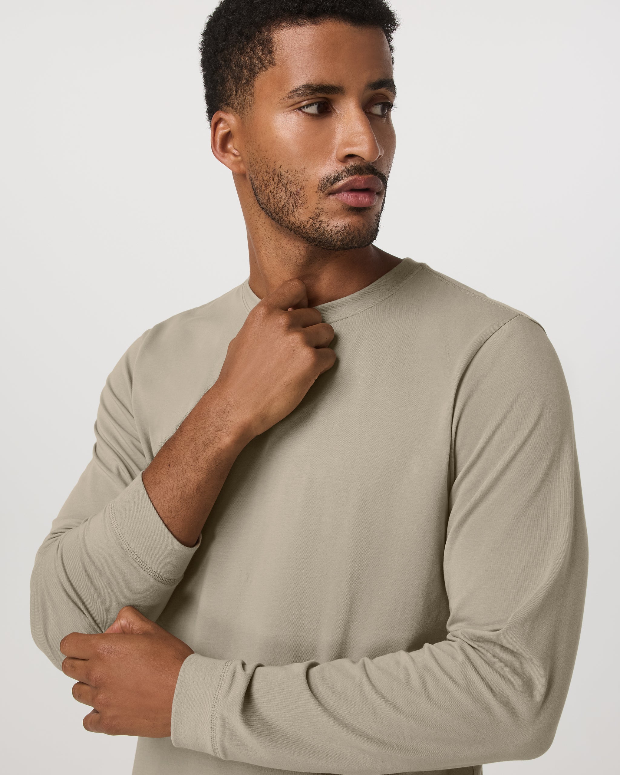 Long Sleeve Tuvalu Tee | Truffle