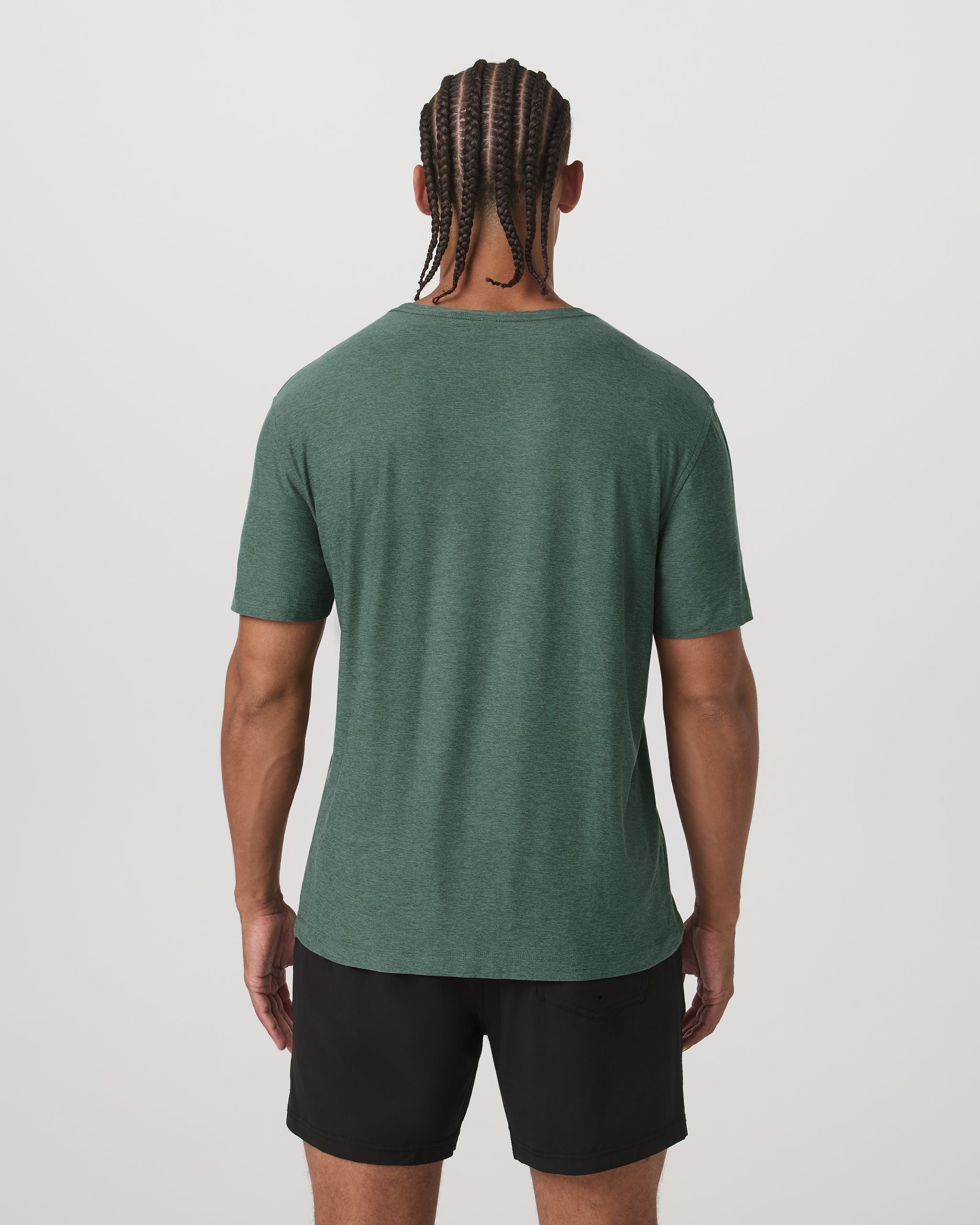 Short Sleeve Strato Tech Tee - Relaxed Fit | Agate Green Heather - Image 3