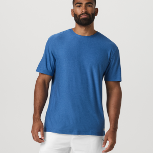 Short Sleeve Strato Tech Tee - Relaxed Fit | Court Blue Heather