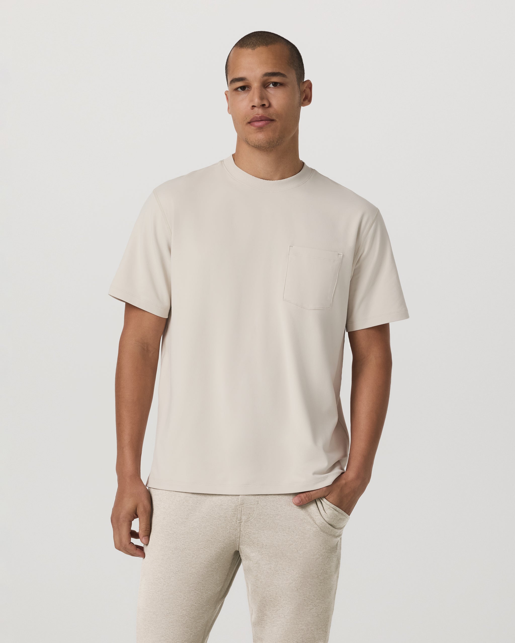 Short Sleeve Ponto Pocket Tee - Relaxed Fit | Bone - Image 2